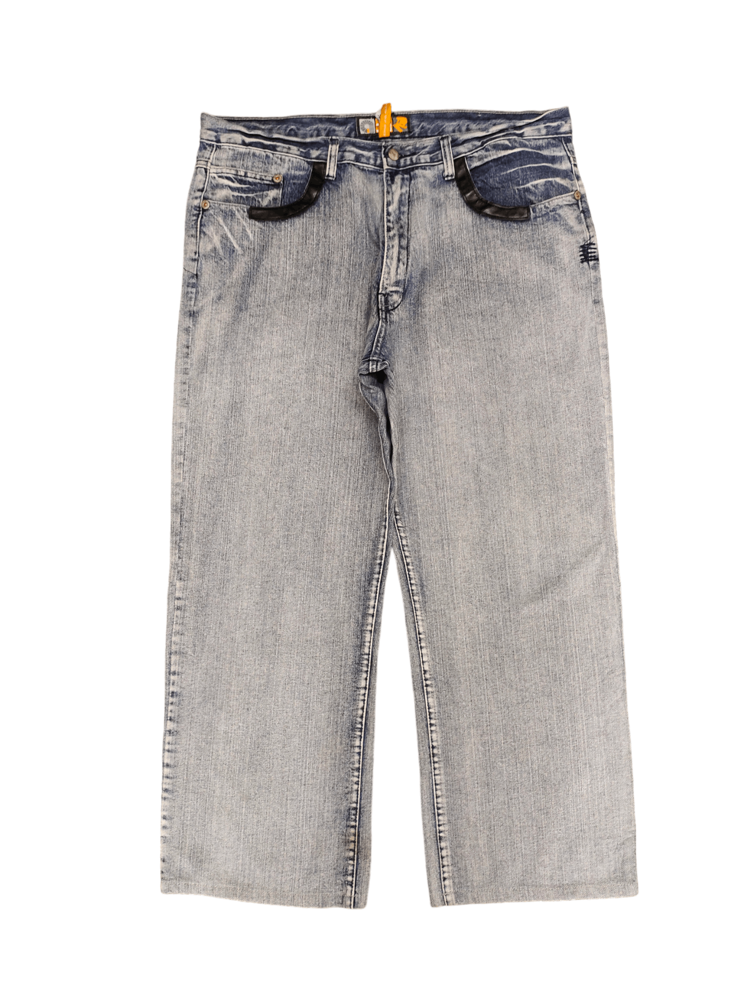 Akademiks Akademiks Pocket Logo Sand Wash Wide Leg Denim Baggy Jeans Size US 38 / EU 54 - 8 Thumbnail