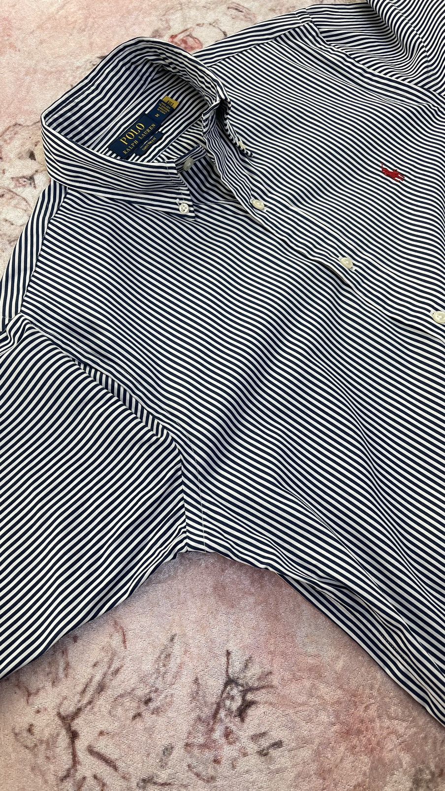 Polo Ralph Lauren M Custom Fit Button Down Striped Shirt QR