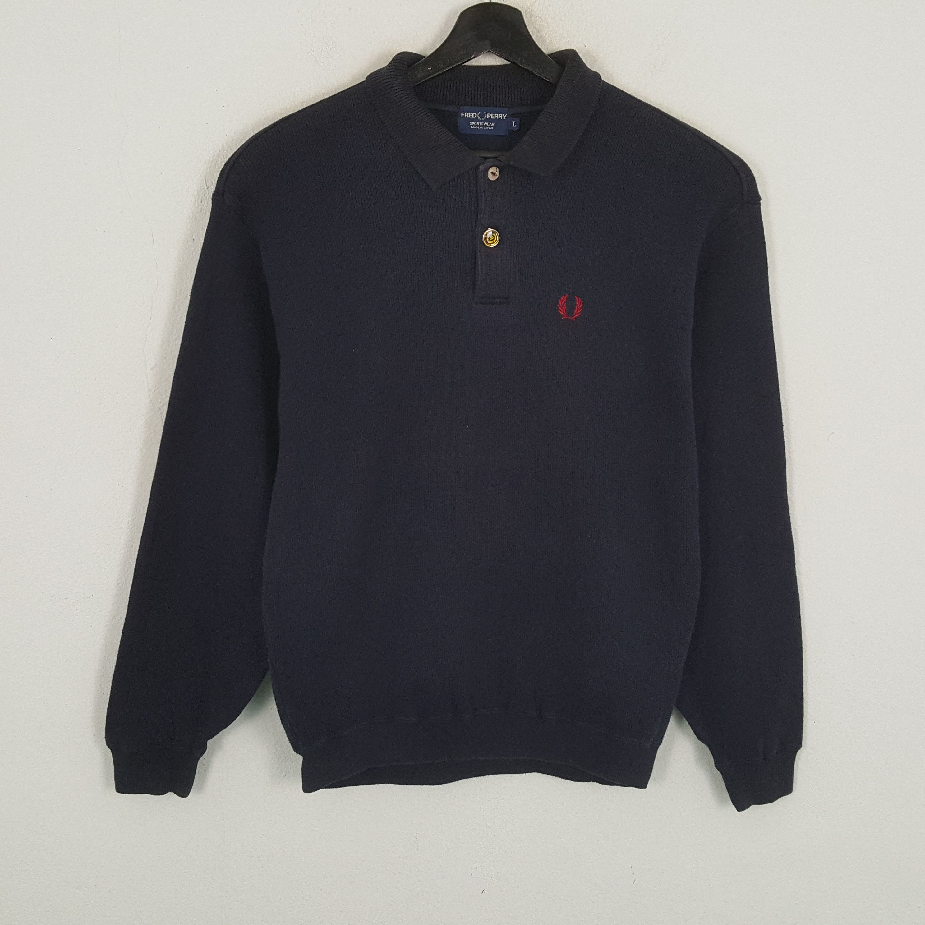Fred Perry × Vintage FRED PERRY Small Logo Design Collar Sweatshirt Size US M / EU 48-50 / 2 - 1 Thumbnail