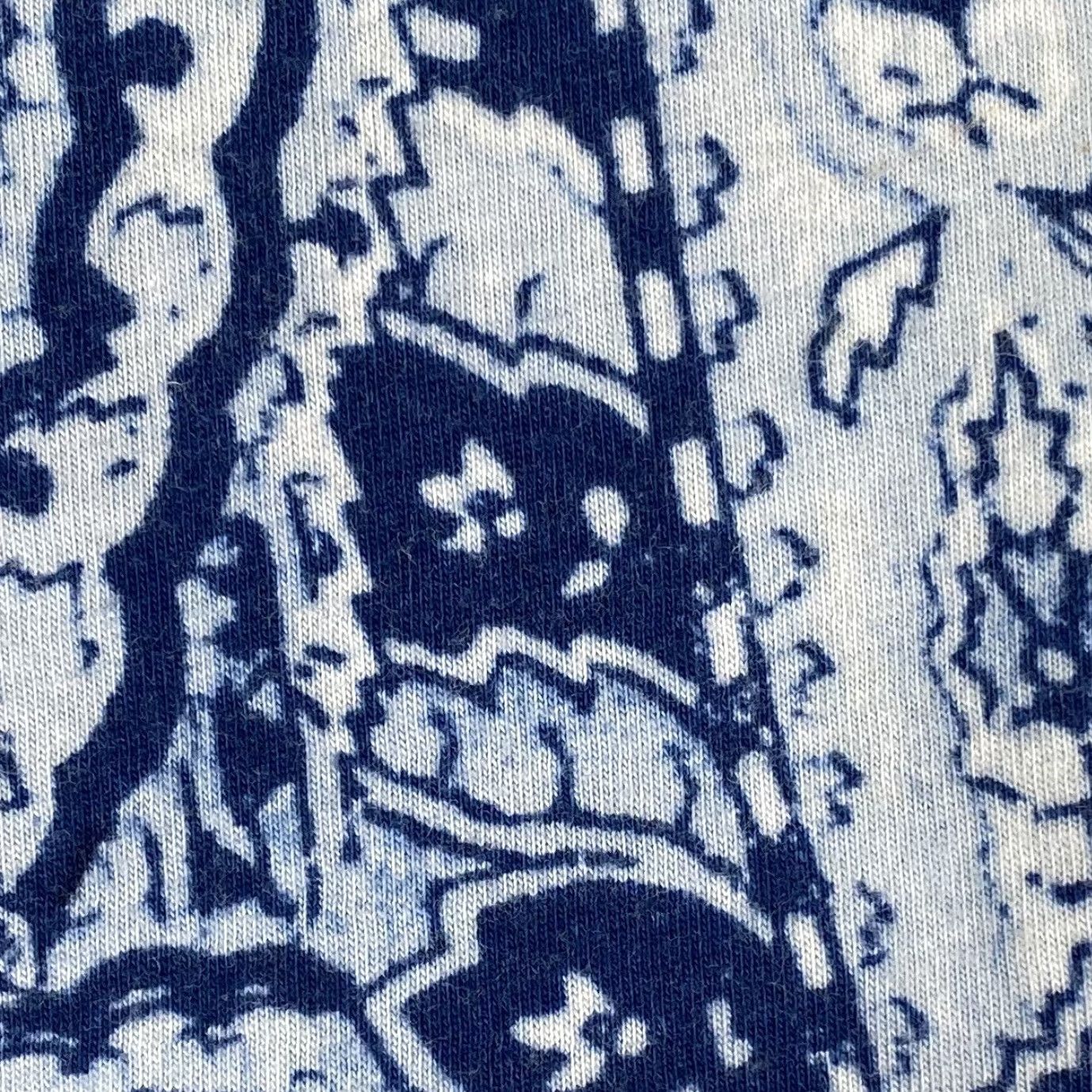 Chaps Chaps Blue Paisley Shirt Women S Short Sleeve V-Neck Pullover Casual Size S / US 4 / IT 40 - 7 Thumbnail