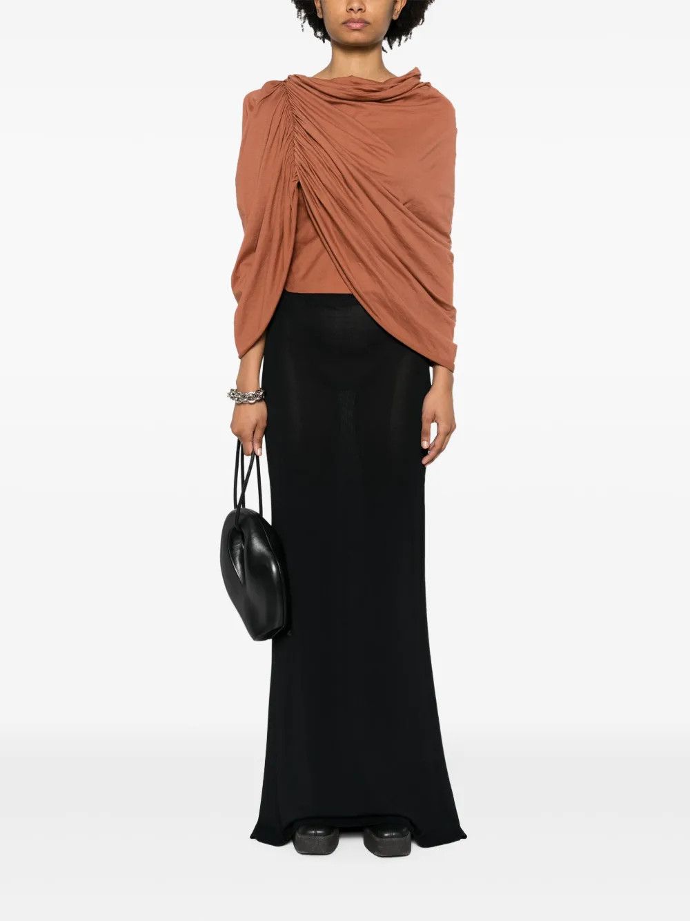 Rick Owens o1y0126 Blouse in Tan Size S / US 4 / IT 40 - 5 Thumbnail