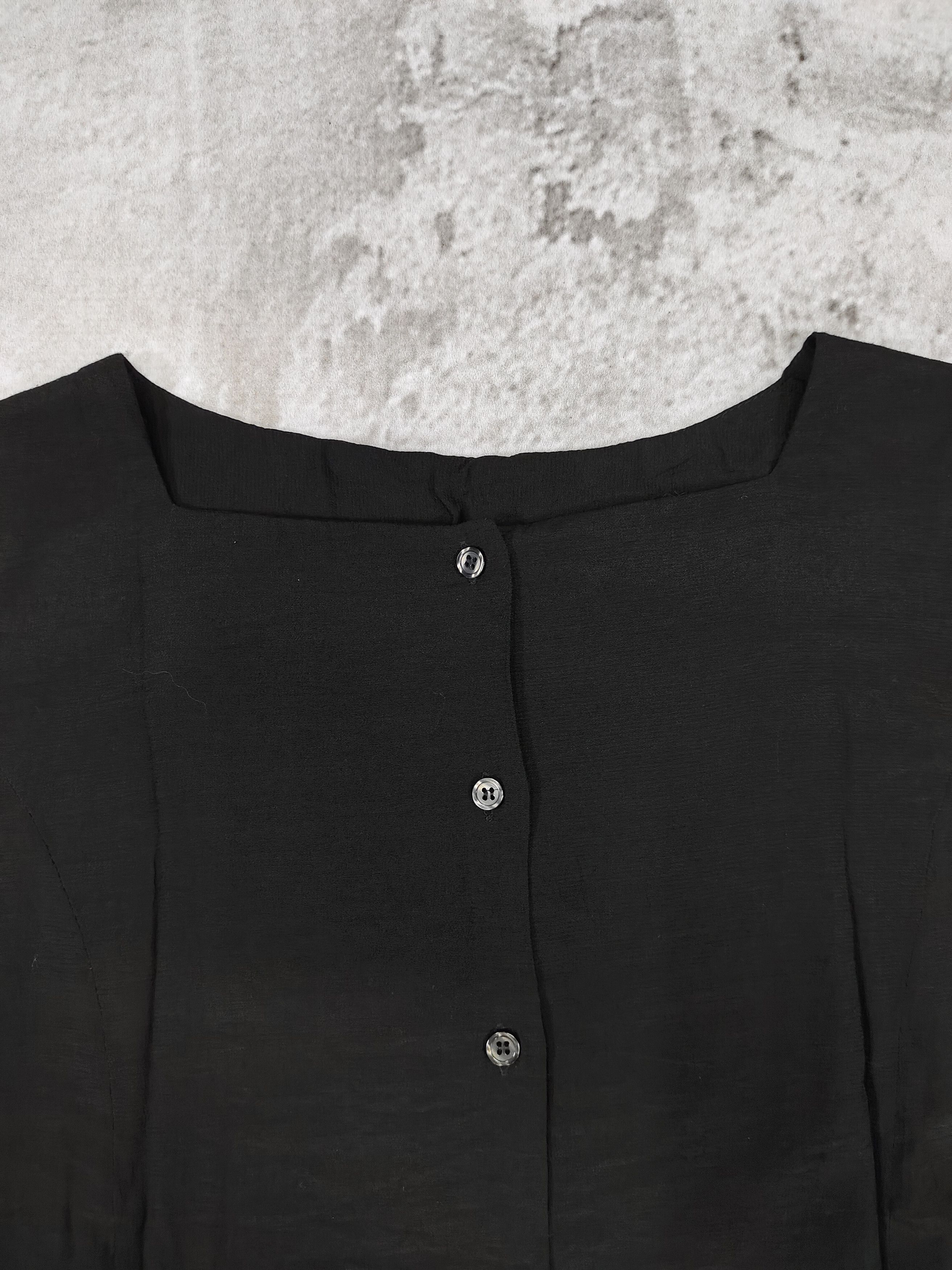 Japanese Brand JS🇯🇵 Dark Minimalist Flared Cuff Gothic Blouse Size M / US 6-8 / IT 42-44 - 6 Thumbnail