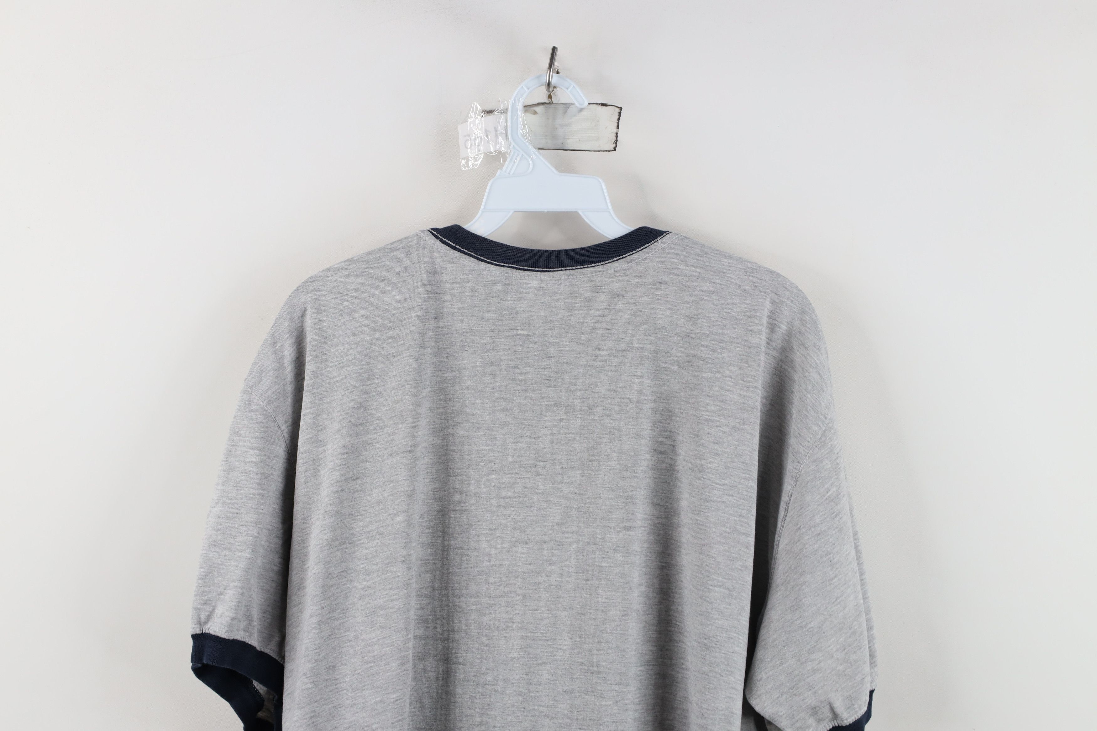 Vintage Vintage 90s Y2K Streetwear Short Sleeve Ringer T-Shirt Gray Size US L / EU 52-54 / 3 - 11 Thumbnail