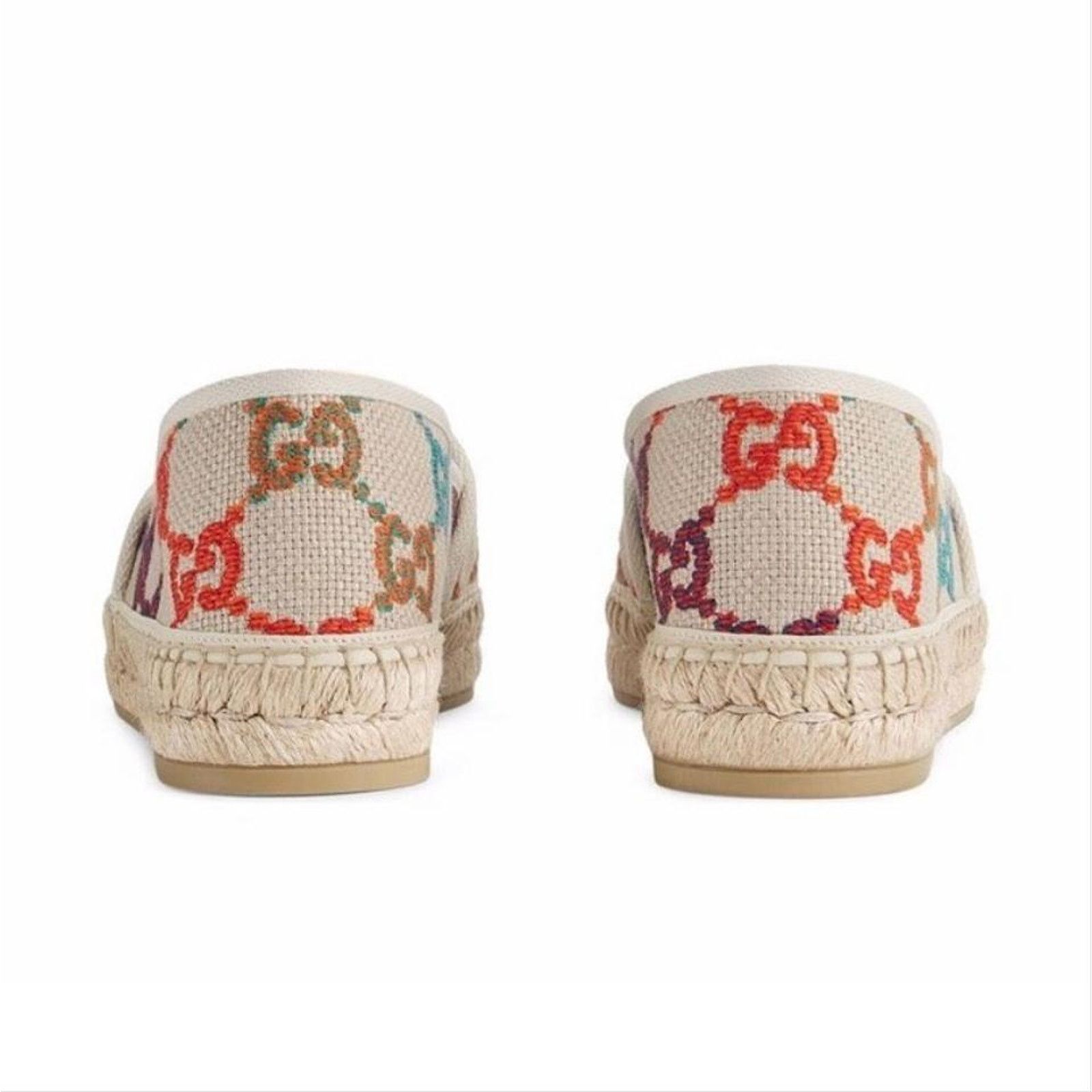 Gucci Pilar multicolor GG logo embroidered espadrilles Size US 7 / IT 37 - 3 Thumbnail