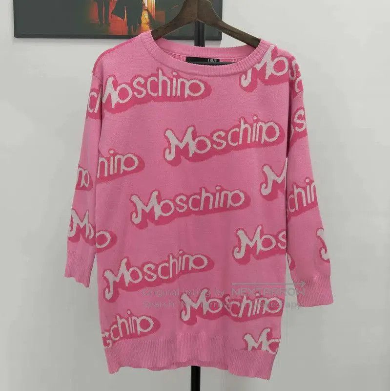 Moschino Moschino Pink Cotton Long Sleeve Pullover Sweater . Size L / US 10 / IT 46 - 1 Thumbnail
