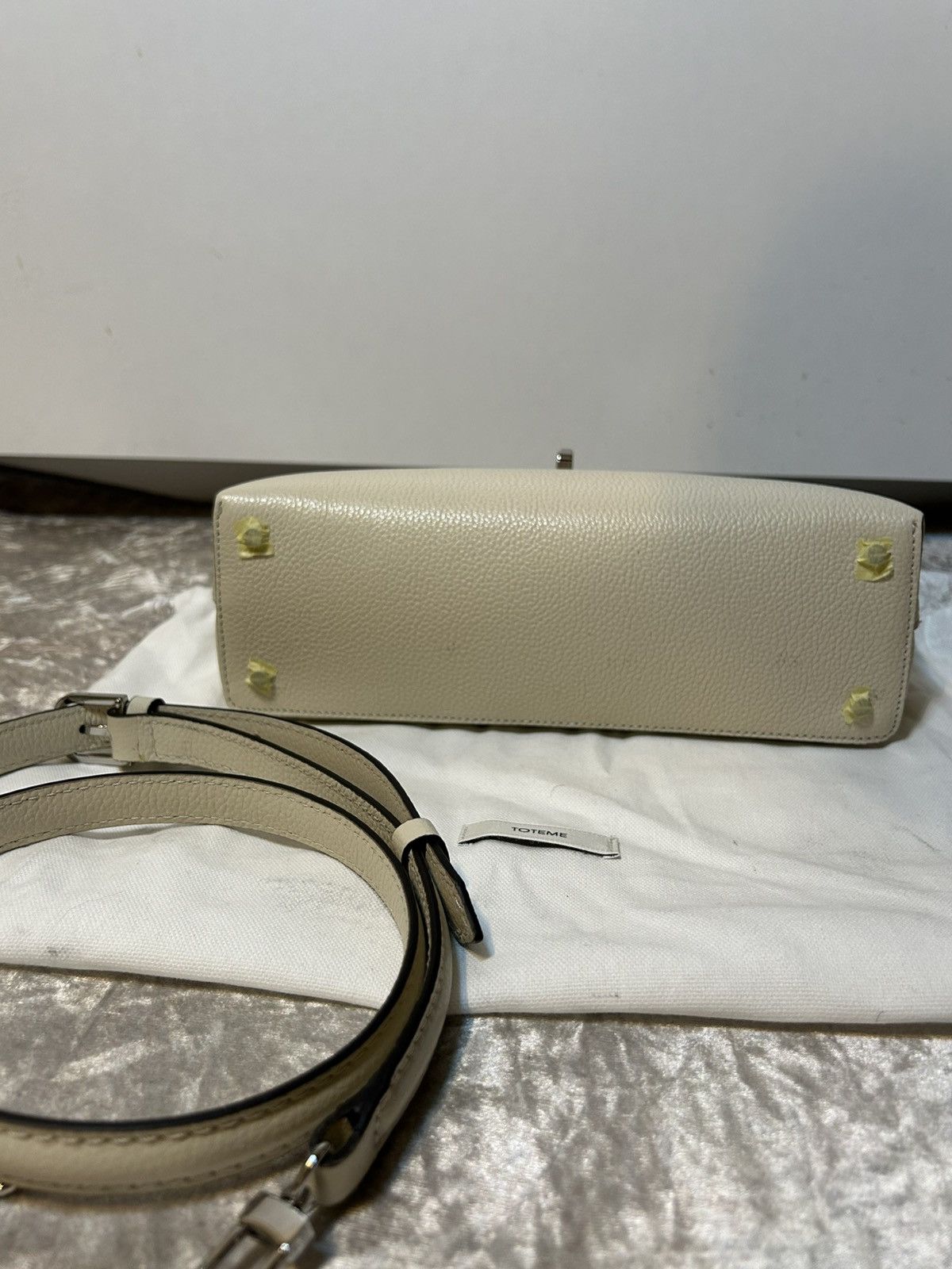 Toteme Totême T-Lock Clutch White Size ONE SIZE - 18 Thumbnail