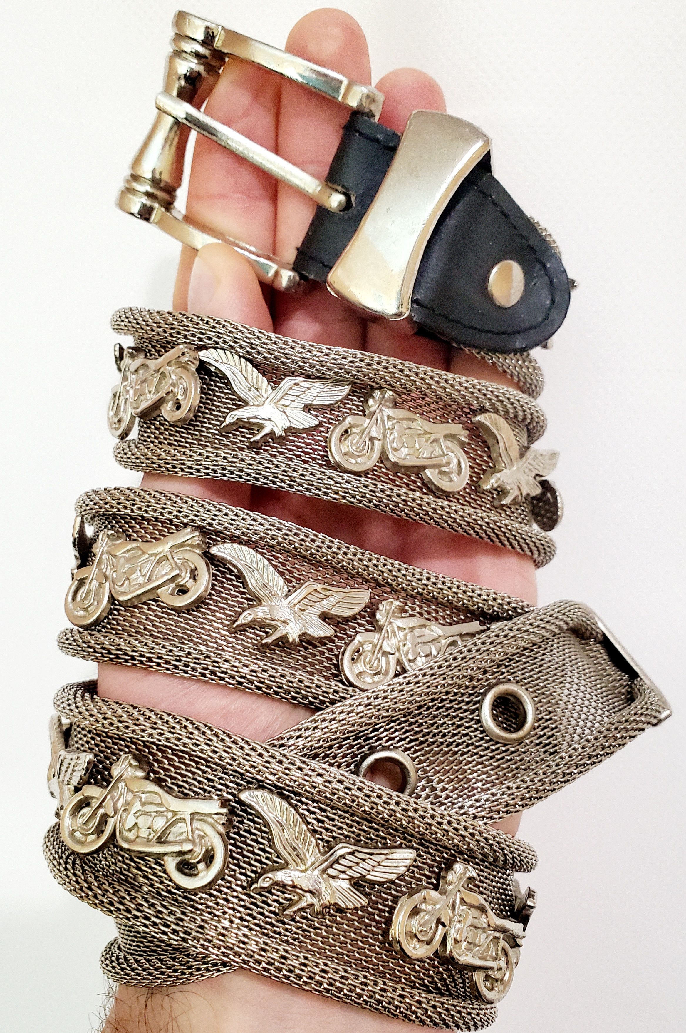 Vintage 90 Metal v2k belt length 110 cm
