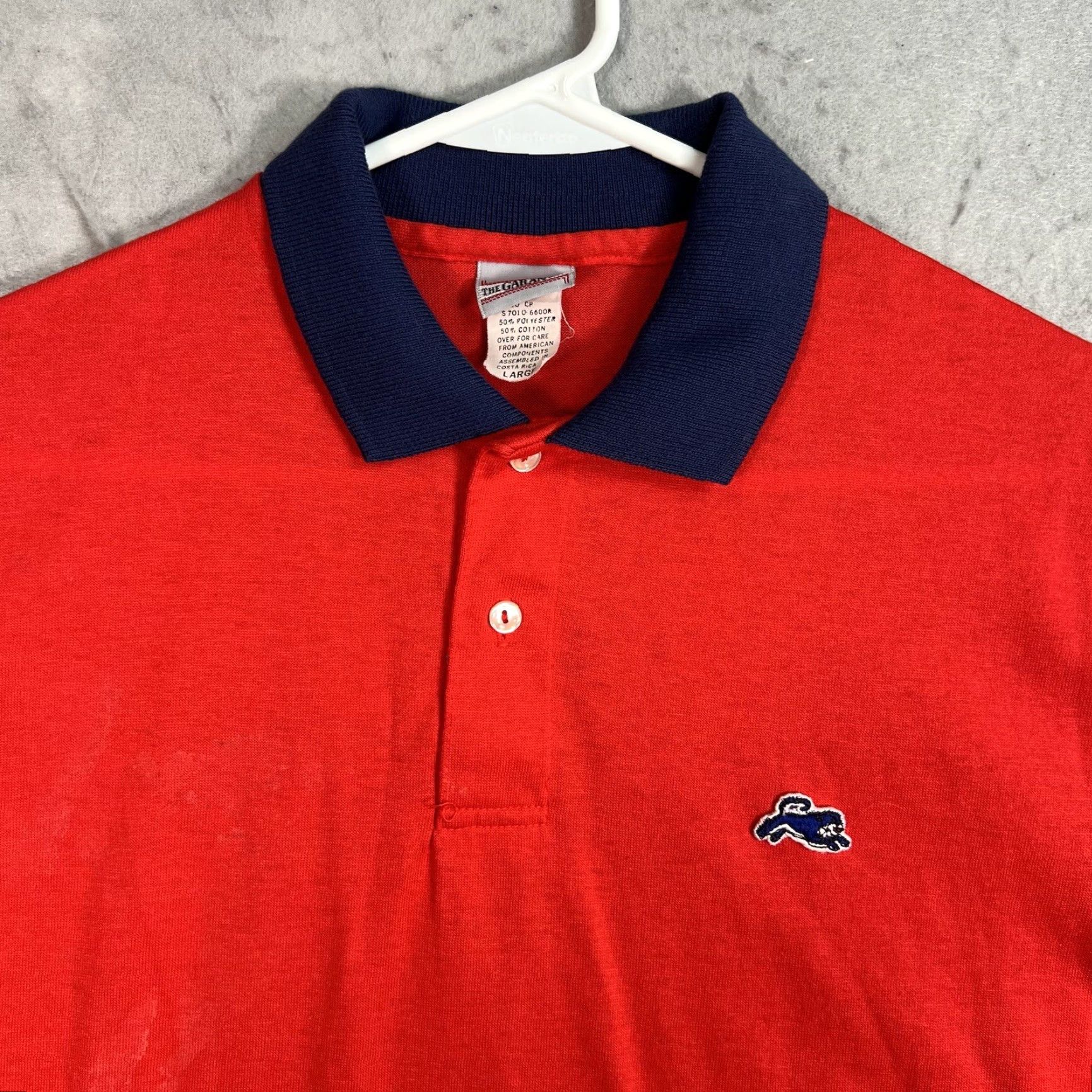 Vintage VINTAGE The Garan Man Polo Shirt 90s Red Mens Adult Large Polo Shirt 90s Mens Red Size US L / EU 52-54 / 3 - 4 Thumbnail