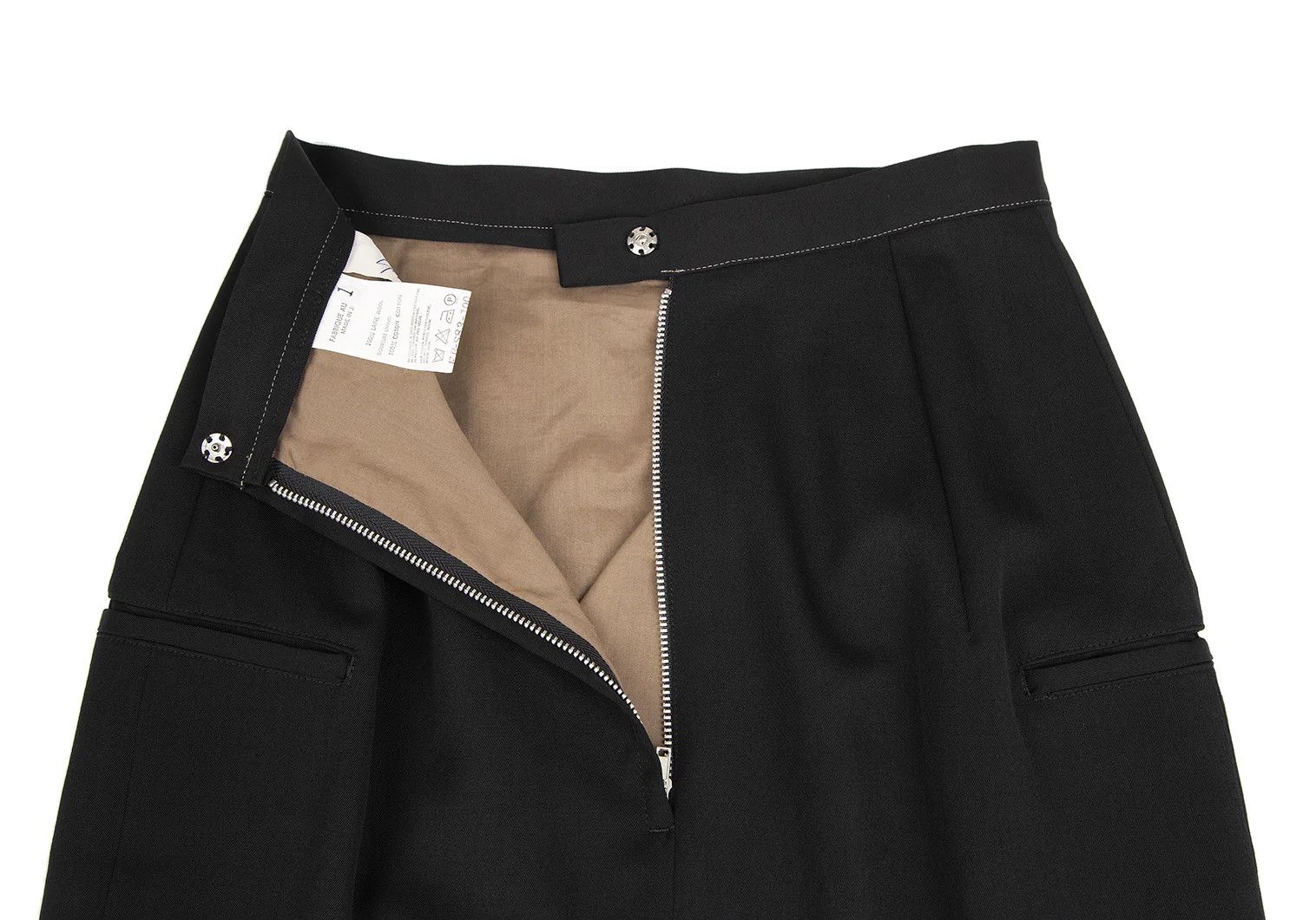 Yohji Yamamoto Yohji Yamamoto Costume Wool Gabardine Side Pocket Skirt Size US 30 / EU 46 - 7 Thumbnail