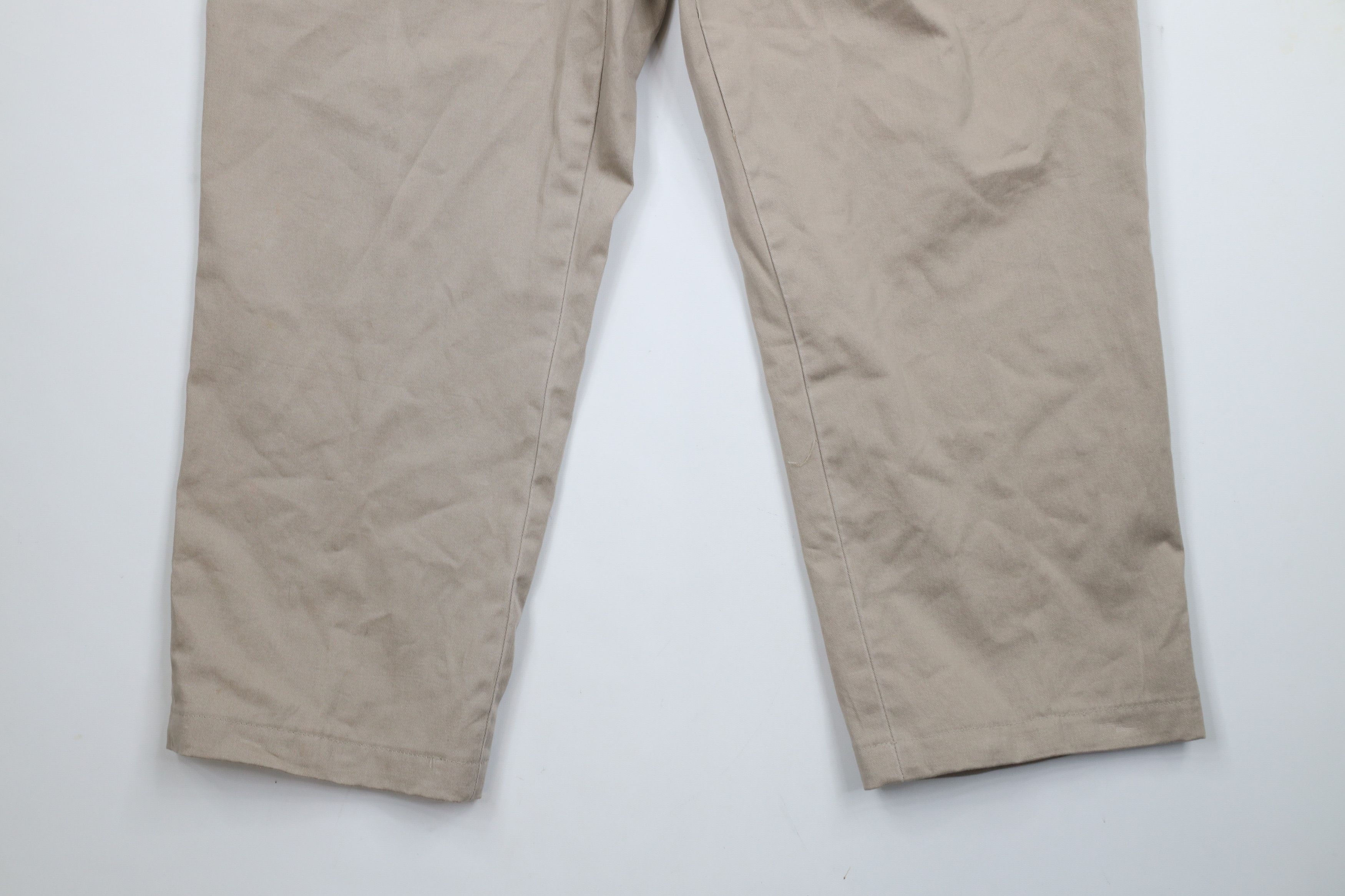 Ralph Lauren × Vintage Vintage 90s Ralph Lauren Wide Leg Chino Pants Beige Cotton Size US 36 / EU 52 - 4 Thumbnail
