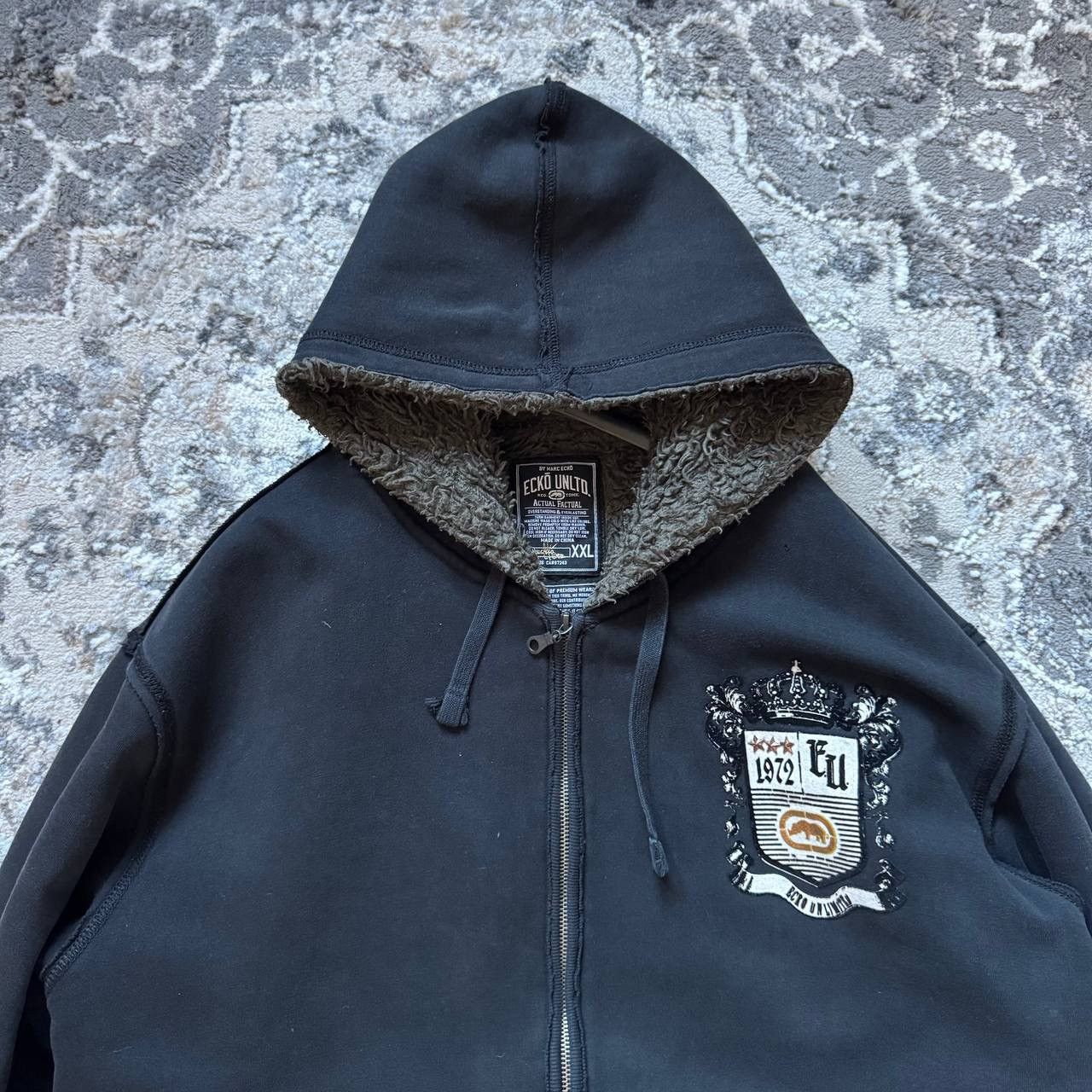 Ecko Unltd. Ecko Unltd Affliction Gothic Skull Heavy Fur Zip Hoodie Size US XXL / EU 58 / 5 - 4 Thumbnail