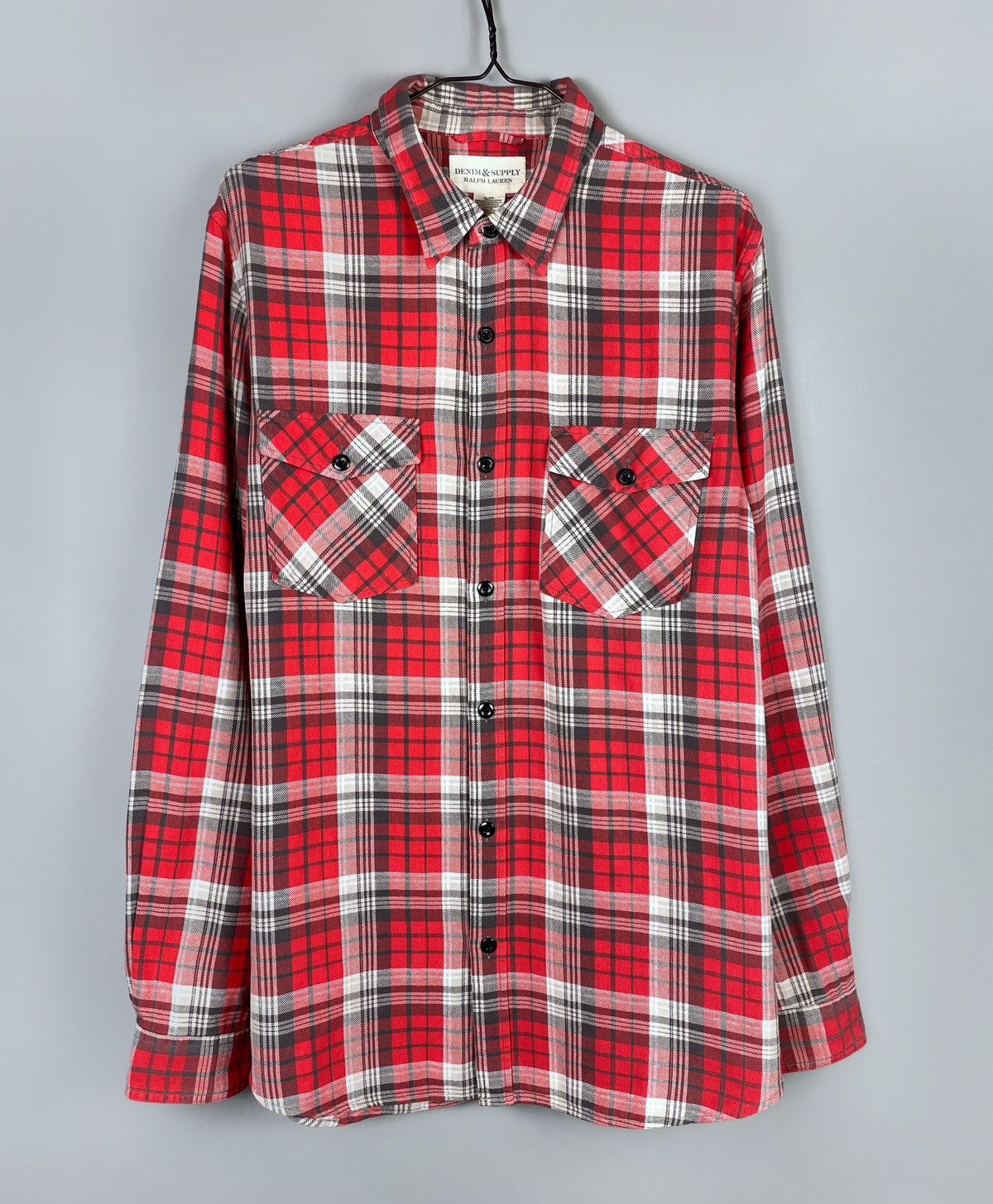 Denim Supply Ralph Lauren Flannel Checked LS Shirt Size XL