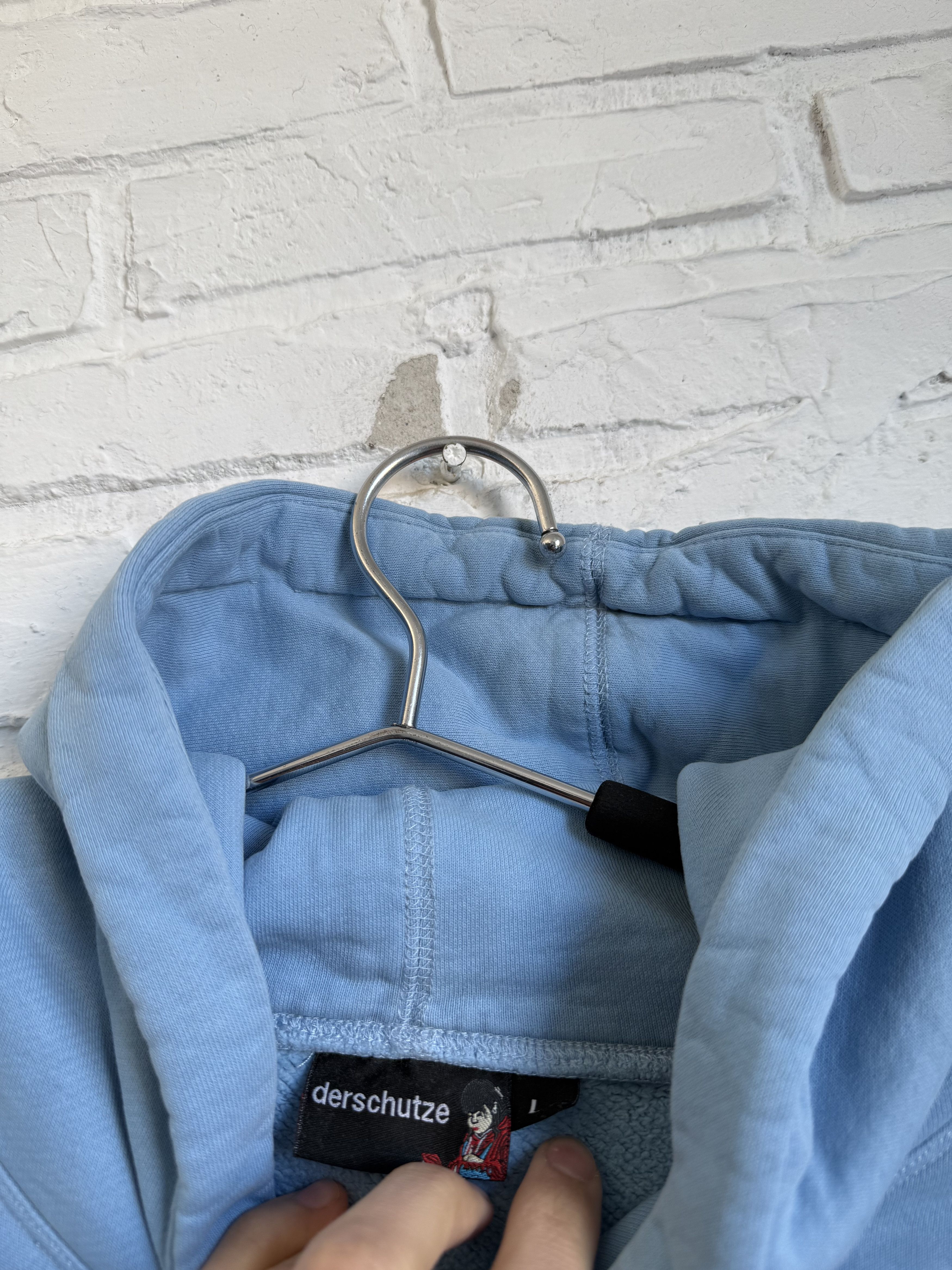 Derschutze Derschutze Grand Theft embroidered logo baby blue hoodie Size US L / EU 52-54 / 3 - 3 Thumbnail
