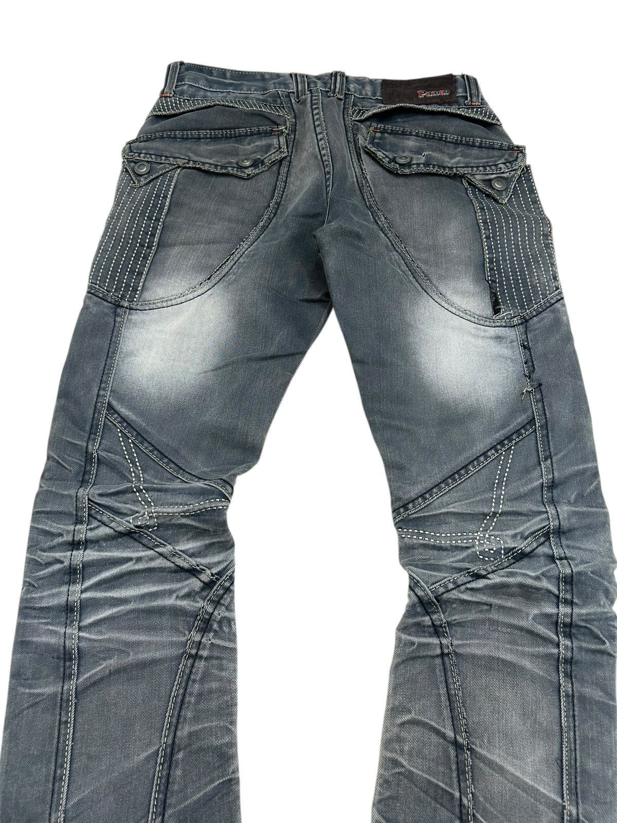 GOSTAR DE FUGA × Hysteric Glamour × Japanese Brand Pilibao Japan Made Biker Jean Multipocket Distressed Padded Size US 31 - 16 Thumbnail