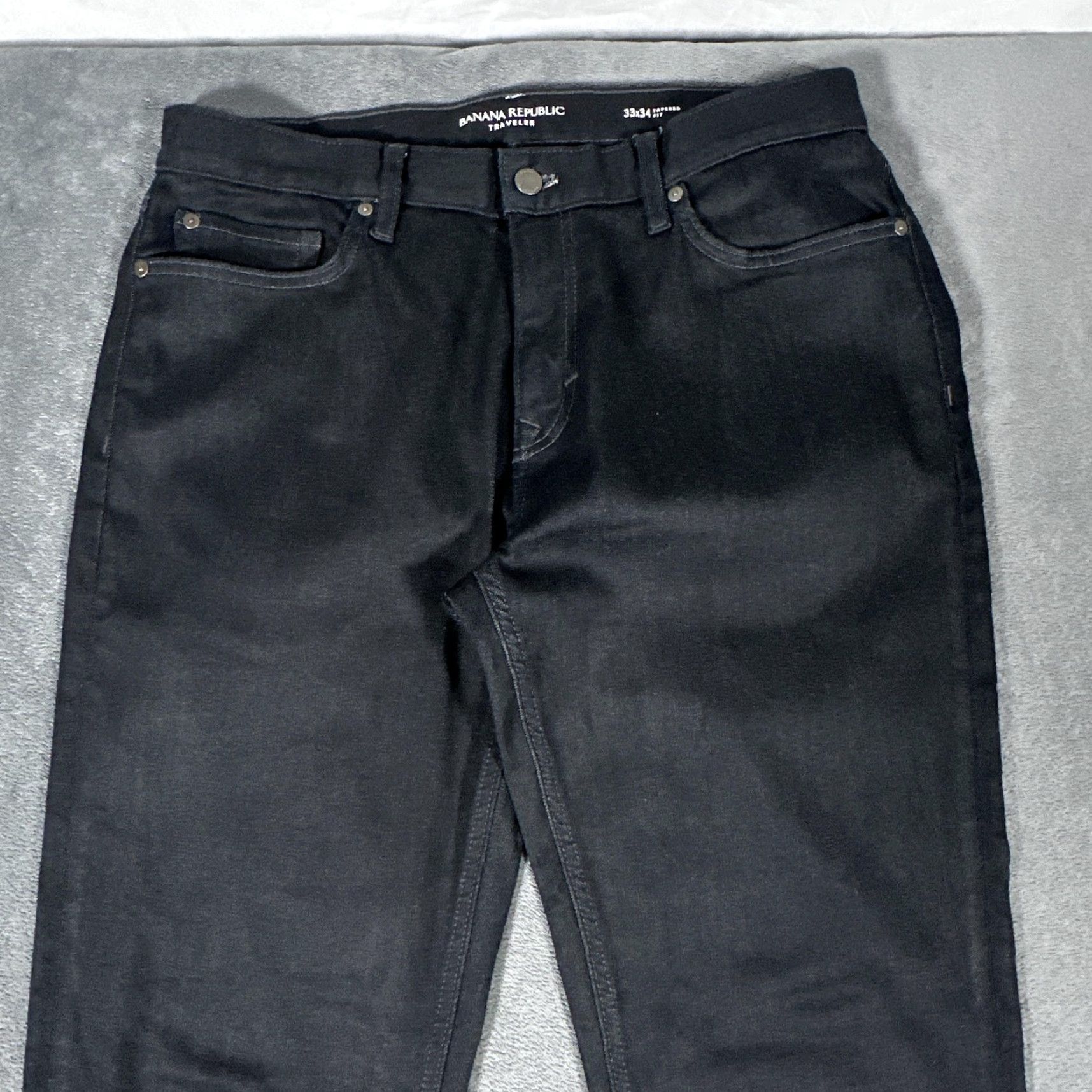 Banana Republic Banana Republic Traveler Jeans Mens 33x34 Blue Tapered Fit Stretch Denim Pants Size US 33 - 2 Thumbnail
