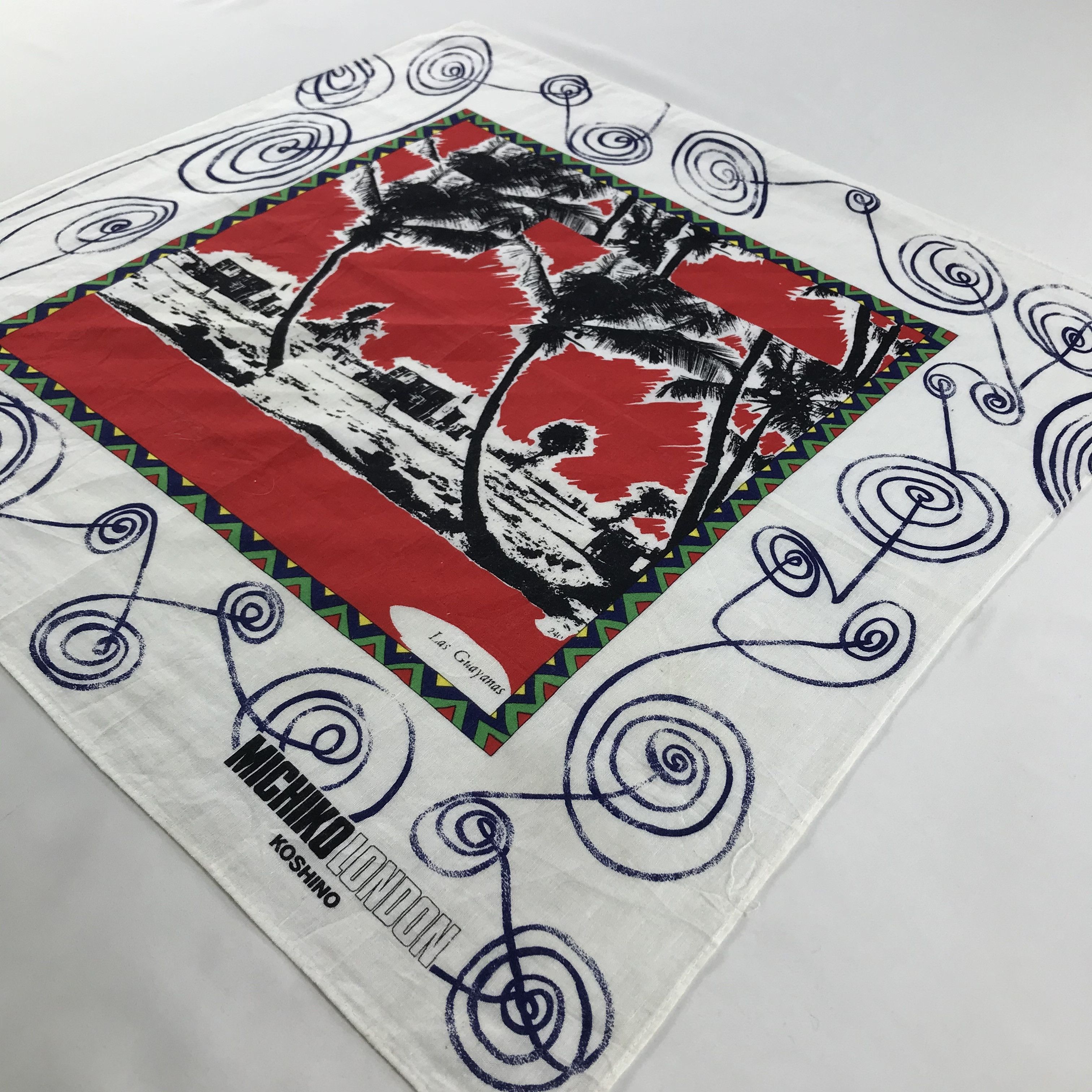 Michiko Koshino London × Vintage Michiko London Bandana / Handkerchief / Neckerchief - S1335 Size ONE SIZE - 2 Thumbnail