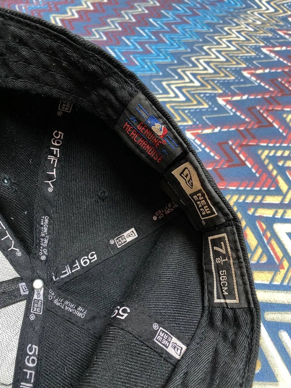 New Era Hats black Vintage New Era Cap big logo Y2K streetwear Size ONE SIZE - 3 Thumbnail