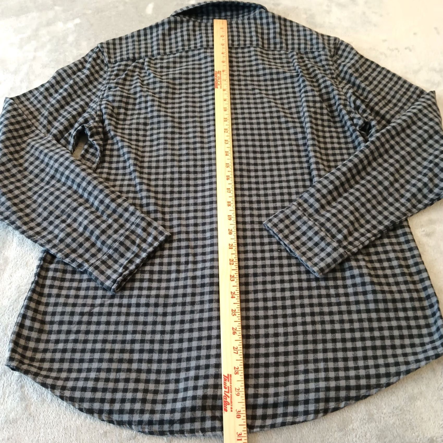 Vintage Goodfellow & Co Shirt Mens L Black Gray Plaid Long Sleeve Button-Down Flannel Size US L / EU 52-54 / 3 - 6 Thumbnail
