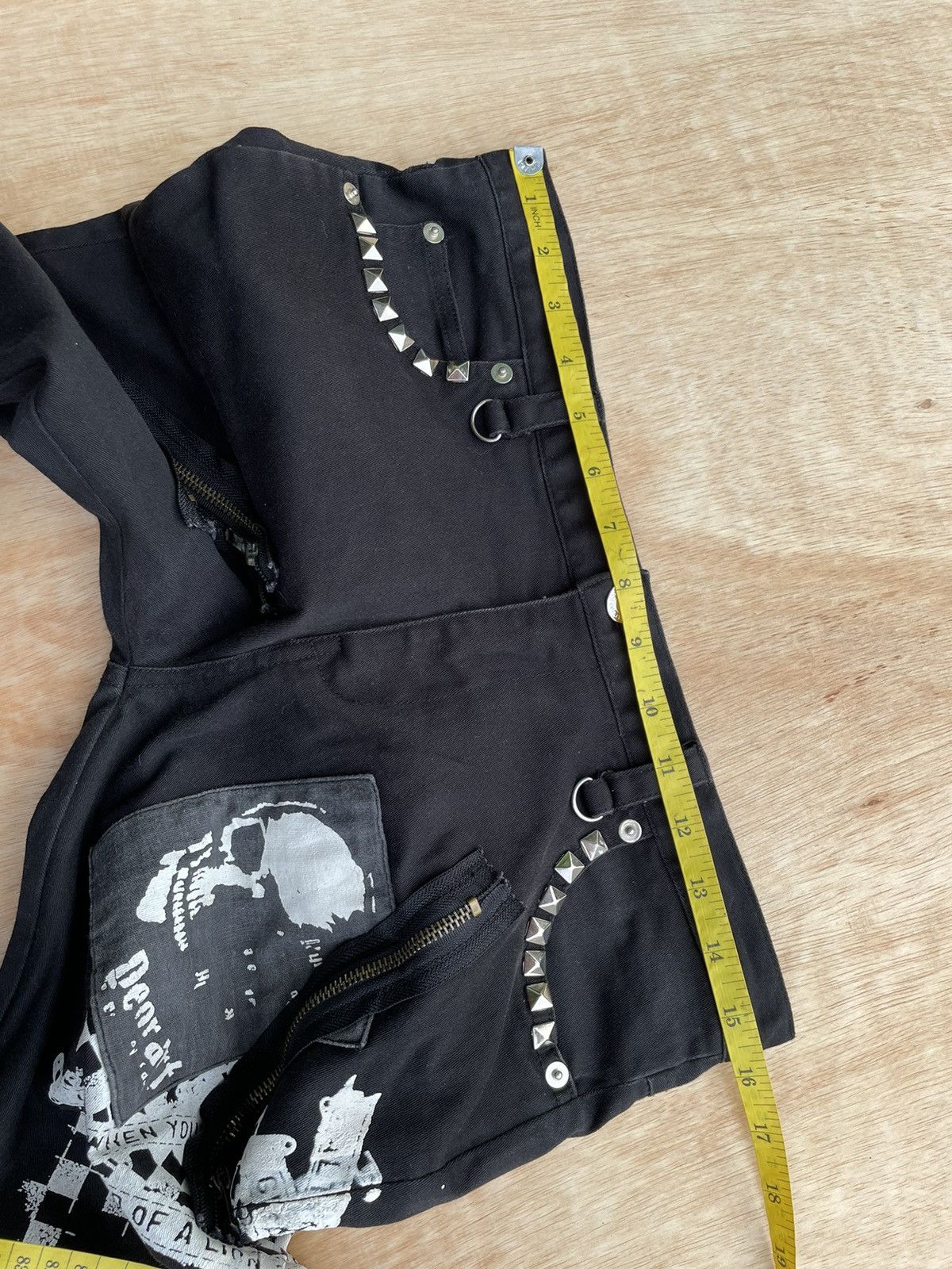 If Six Was Nine × Japanese Brand × Le Grande Bleu (L.G.B.) Deorat Japan Skull Punk Style Poem Pants Size US 31 - 10 Thumbnail