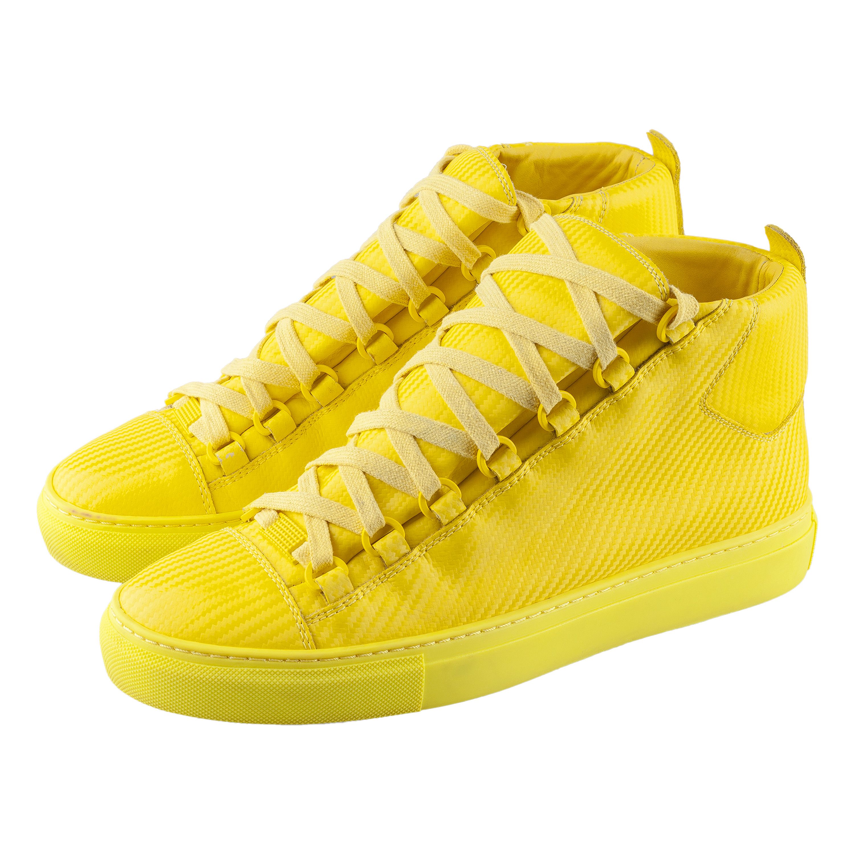 Balenciaga Arena Low Yellow Leather Shoes (40 IT/ 41 EU)