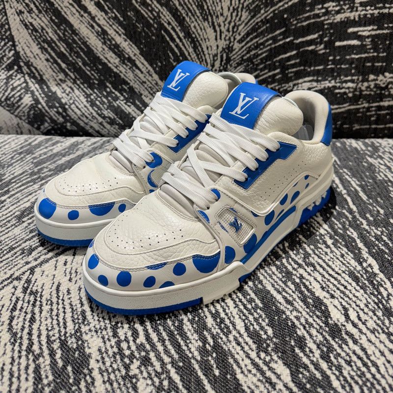 Yayoi Kusama x Louis Vuitton Trainers in Blue and White 0089