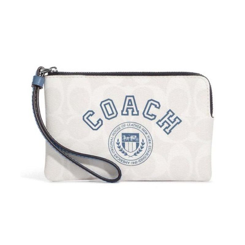 Coach Coach Corner Zip Wristlet Wallet Signature Canvas Chalk new Size ONE SIZE - 1 Thumbnail
