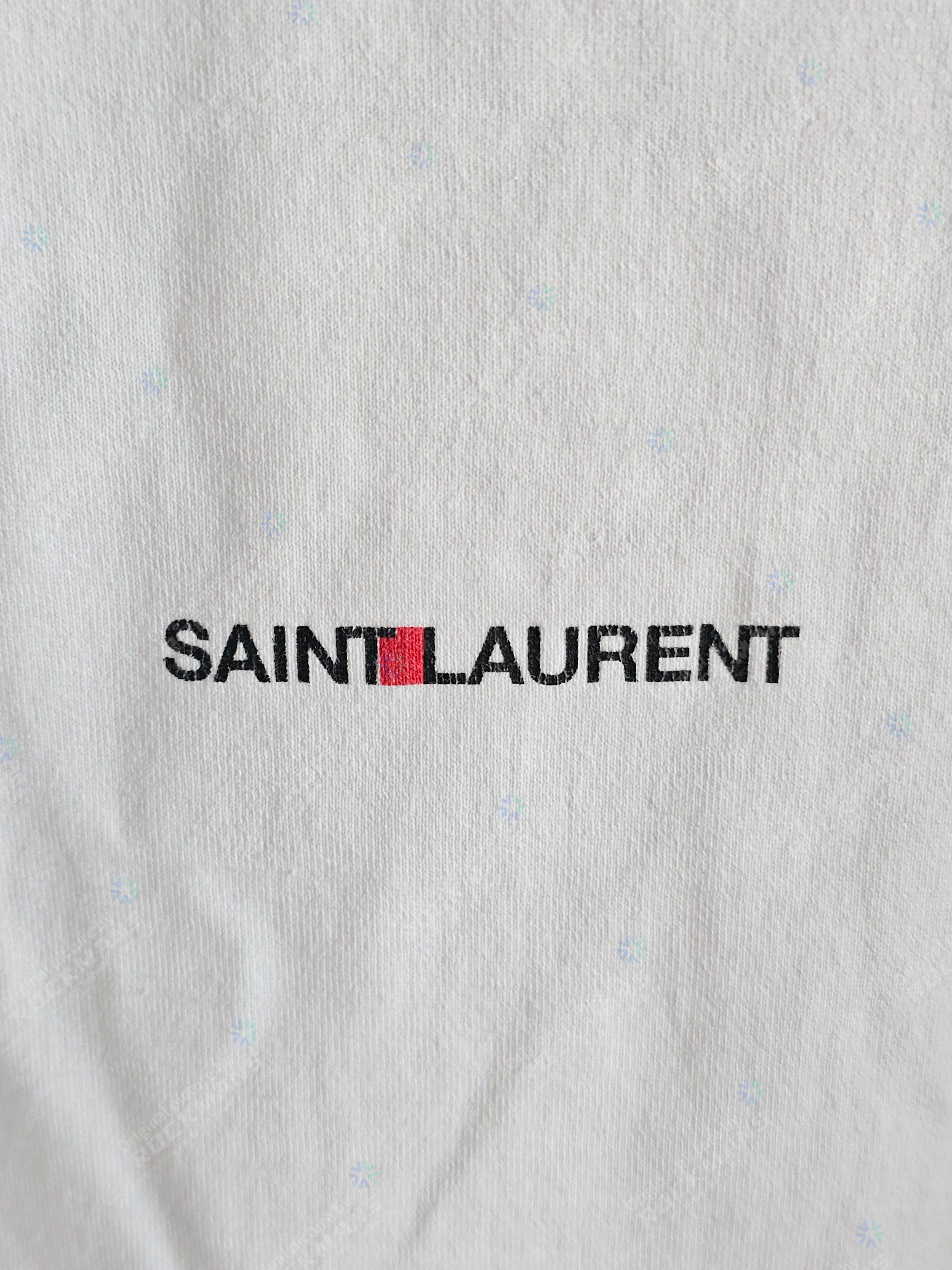 Saint Laurent Paris Saint Laurent logo-print T-shirt White Size L Size US L / EU 52-54 / 3 - 3 Thumbnail