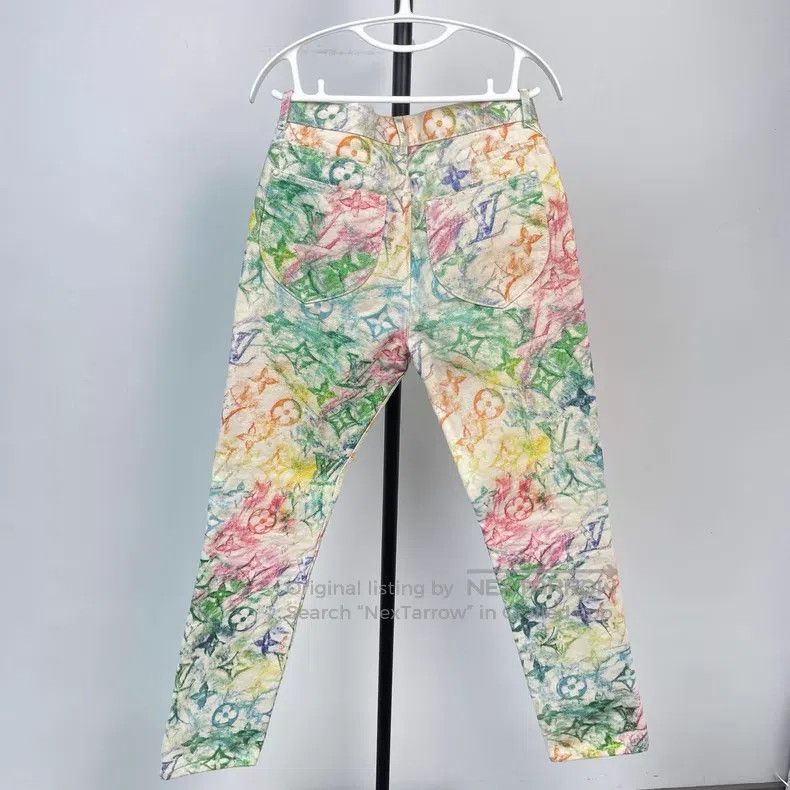 Louis Vuitton Louis Vuitton Colorful crayon graffiti full jeans Size US 28 / EU 44 - 2 Thumbnail