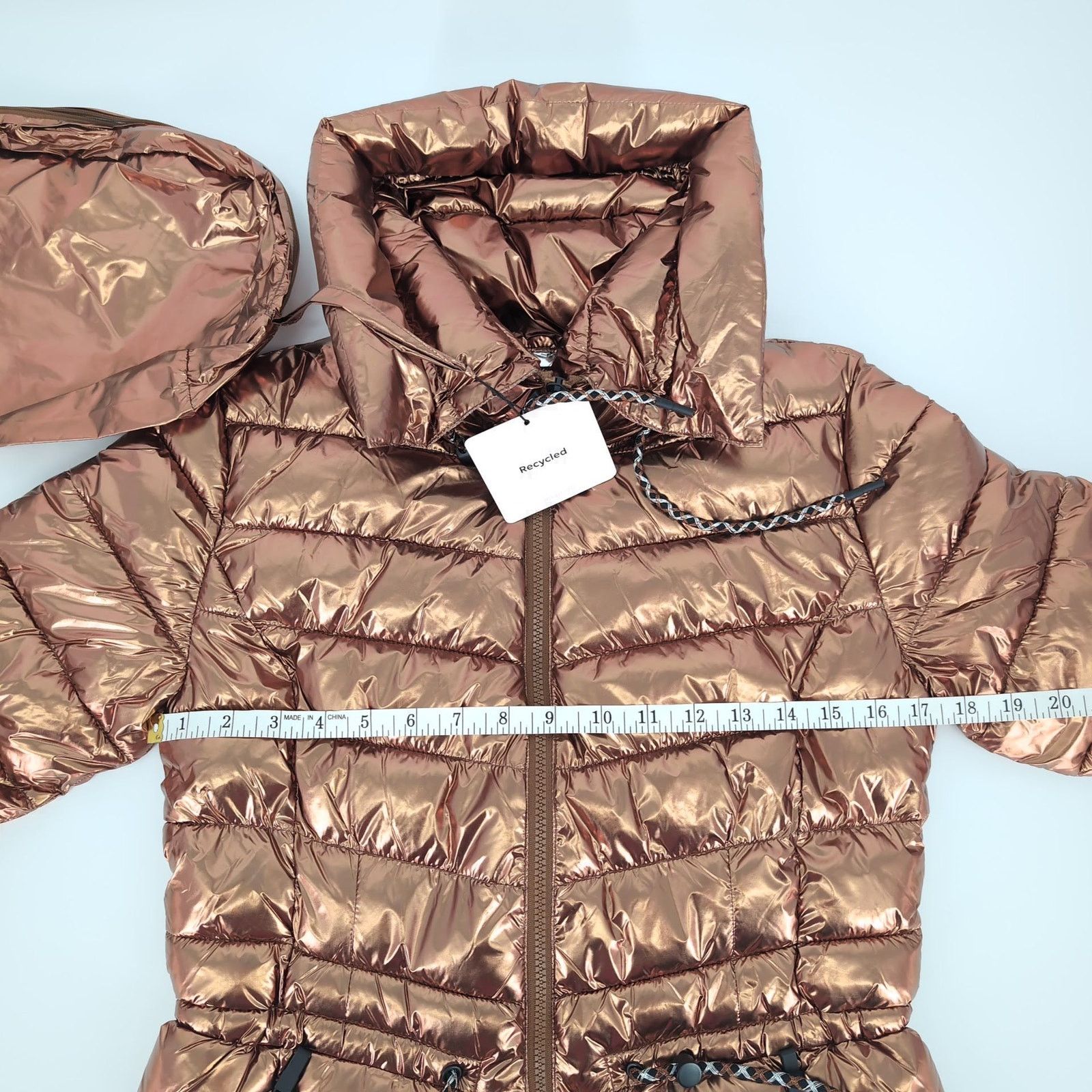 Desigual Desigual Jasmine Gold Metallic Puffer NWT Jacket -US Size XS Size XS / US 0-2 / IT 36-38 - 8 Thumbnail
