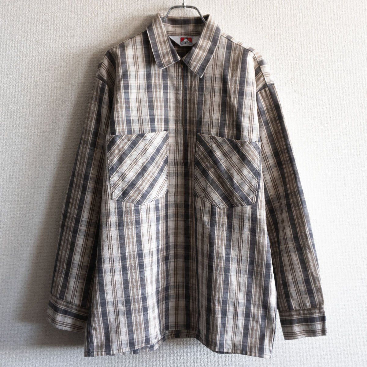 Ben Davis Ben Davis Checked Half-Zip Shirt Size M Size US M / EU 48-50 / 2 - 1 Thumbnail