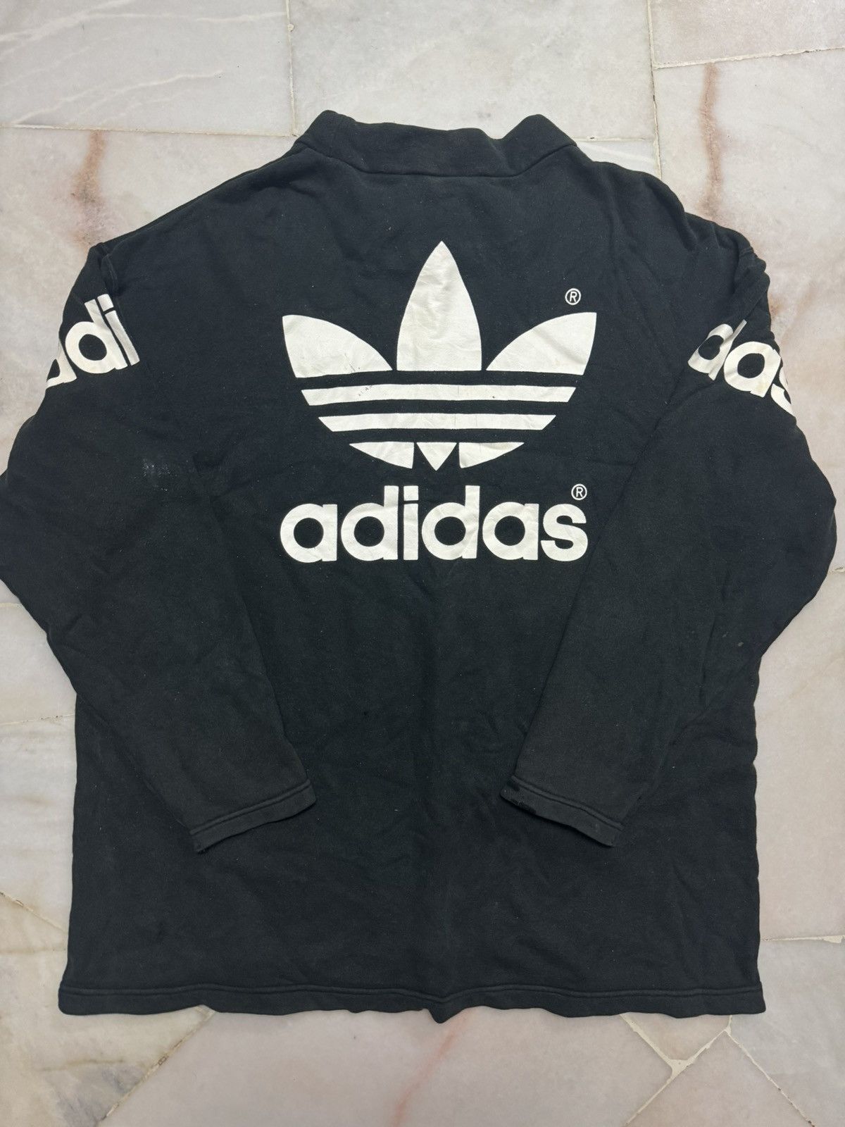 Adidas 💥VINTAGE 90's ADIDAS JAPAN BIG LOGO MIRROR PRINT DISTRESSED Size US L / EU 52-54 / 3 - 14 Thumbnail