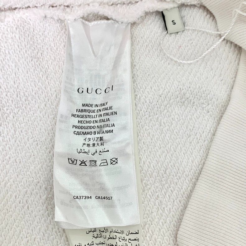 Gucci Gucci White logo printed round-neck cotton long-sleeved swe Size US S / EU 44-46 / 1 - 7 Thumbnail
