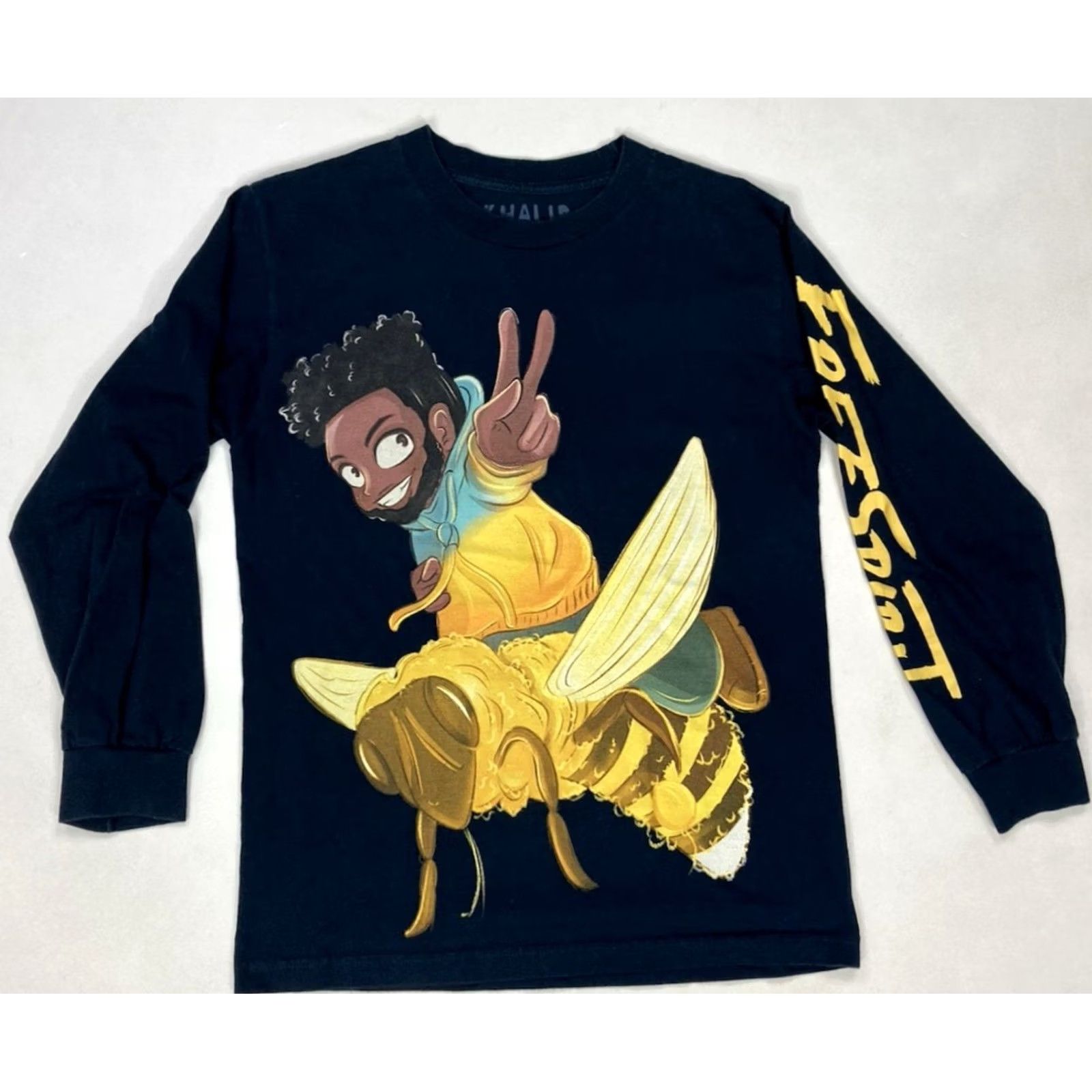ESPIRIT Khalid Free Spirit Tour 2019 Graphic T-shirt Women Small Blue Long Sleeve Music Shirt Size S / US 4 / IT 40 - 2 Thumbnail