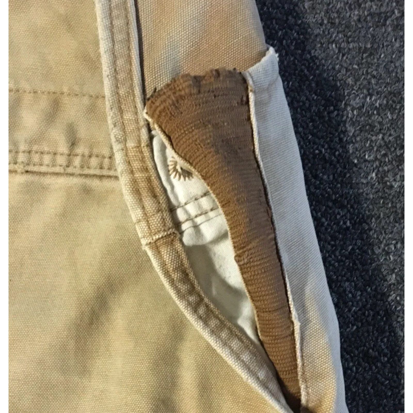 Carhartt VINTAGE Carhartt Overalls Jeans 48 Tan Distressed Faded Double Knee 27 Inseam Trucker Workwear 80s 90s Grunge Punk Rocker Mens Size US 32 / EU 48 - 7 Thumbnail