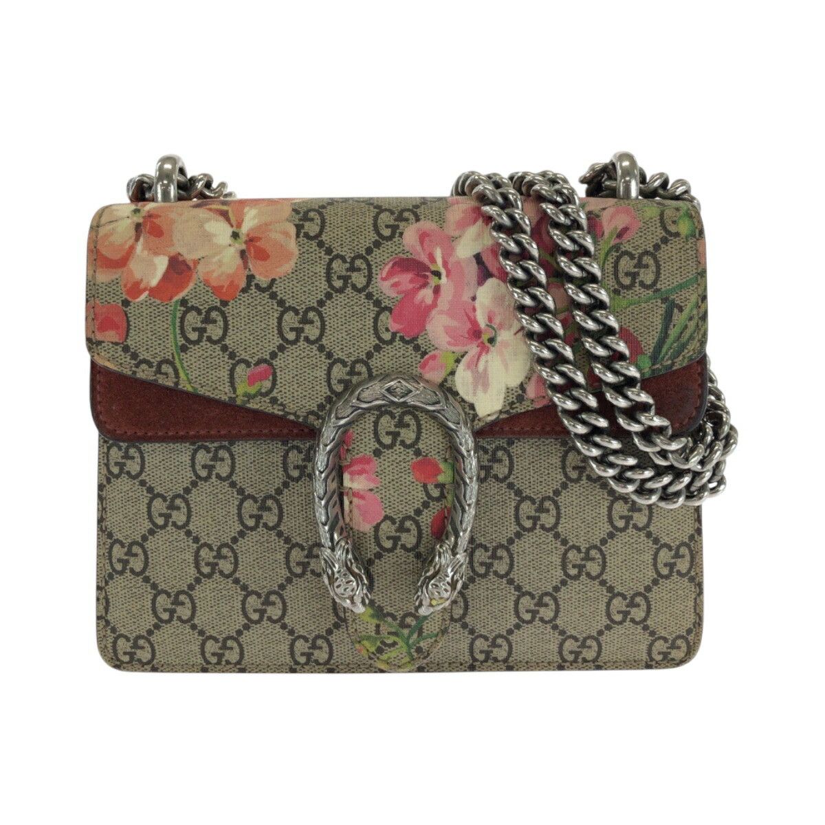 Gucci Gucci GG Supreme Blooms Dionysus Chain Shoulder Bag 421970 Canvas Shoulder Bag 421970 in Beige, Women's