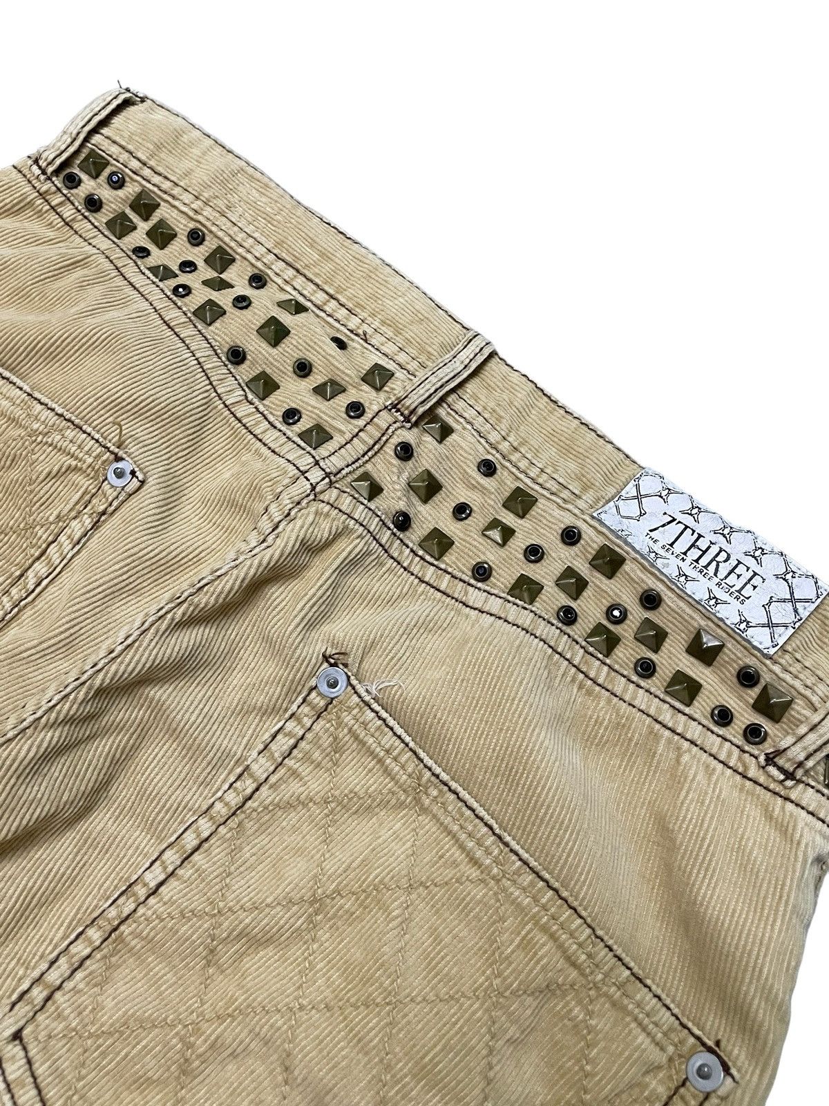 GOSTAR DE FUGA × Hysteric Glamour The 7three Japan Studded Rhinestones Corduroy Brown Pants Size US 32 / EU 48 - 17 Thumbnail
