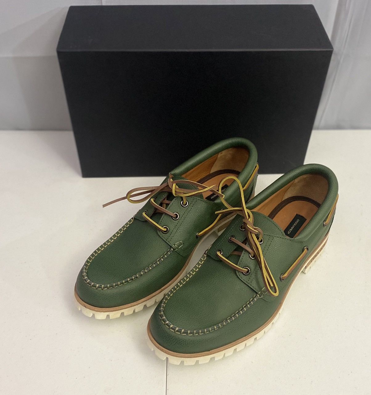 Dsquared2 Dsquared2 🇮🇹 Forest Green Leather Handmade Boat Shoes 9 NEW Size US 9 / EU 42 - 7 Thumbnail