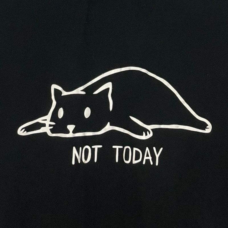 Other Yummie Black & White Not Today Cat Graphic Short Sleeve Tee Size M / US 6-8 / IT 42-44 - 2 Thumbnail