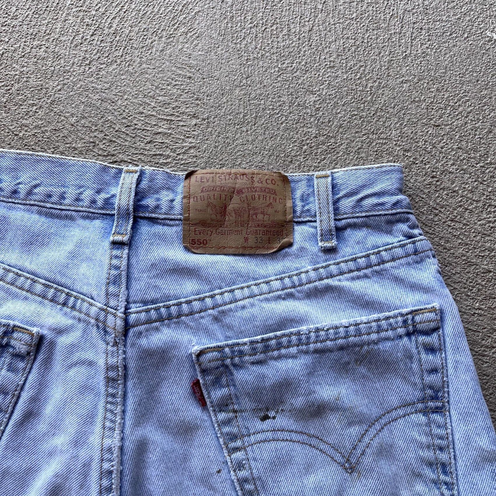 Levi's VINTAGE Levi's 550 Baggy Shorts Mens 32 Blue Denim Skater Jorts 90s Hip Hop Size US 32 / EU 48 - 7 Thumbnail