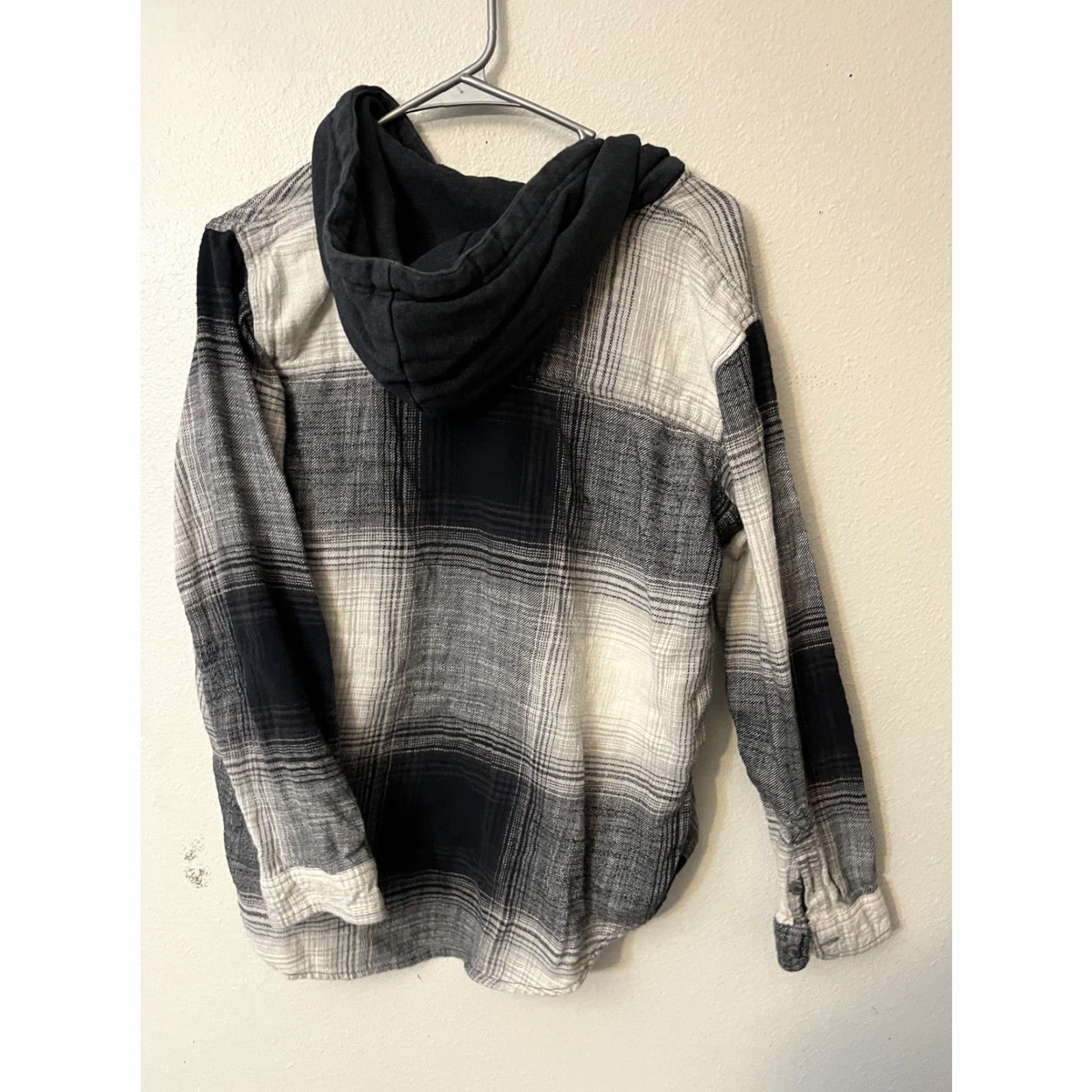 American Eagle Outfitters American Eagle Hoodie Sweatshirt Activewear Pullover Adult Small Black Check Womens Size S / US 4 / IT 40 - 2 Thumbnail