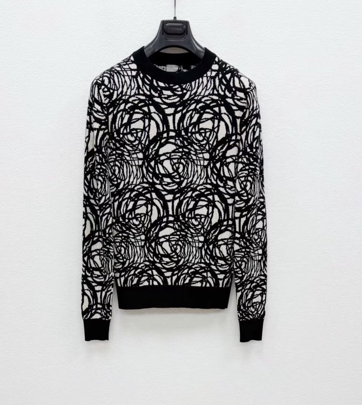 Dior × Hedi Slimane AW05 Beaded Clawmark Knit Wool Sweater | Grailed