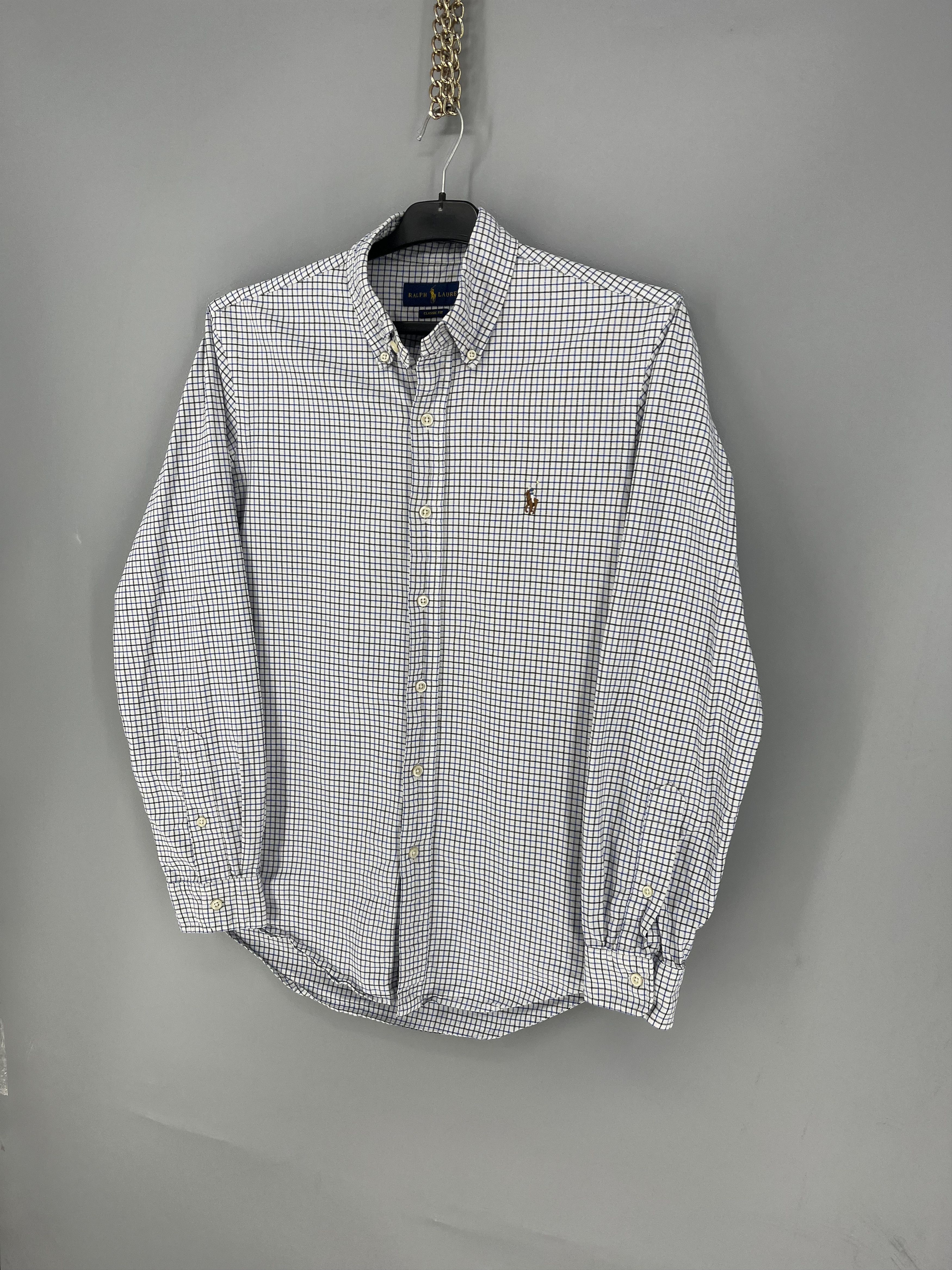 Polo Ralph Lauren Ralph Lauren Shirt Mens Medium Blue Check Classic Fit Button Size US S / EU 44-46 / 1 - 3 Thumbnail
