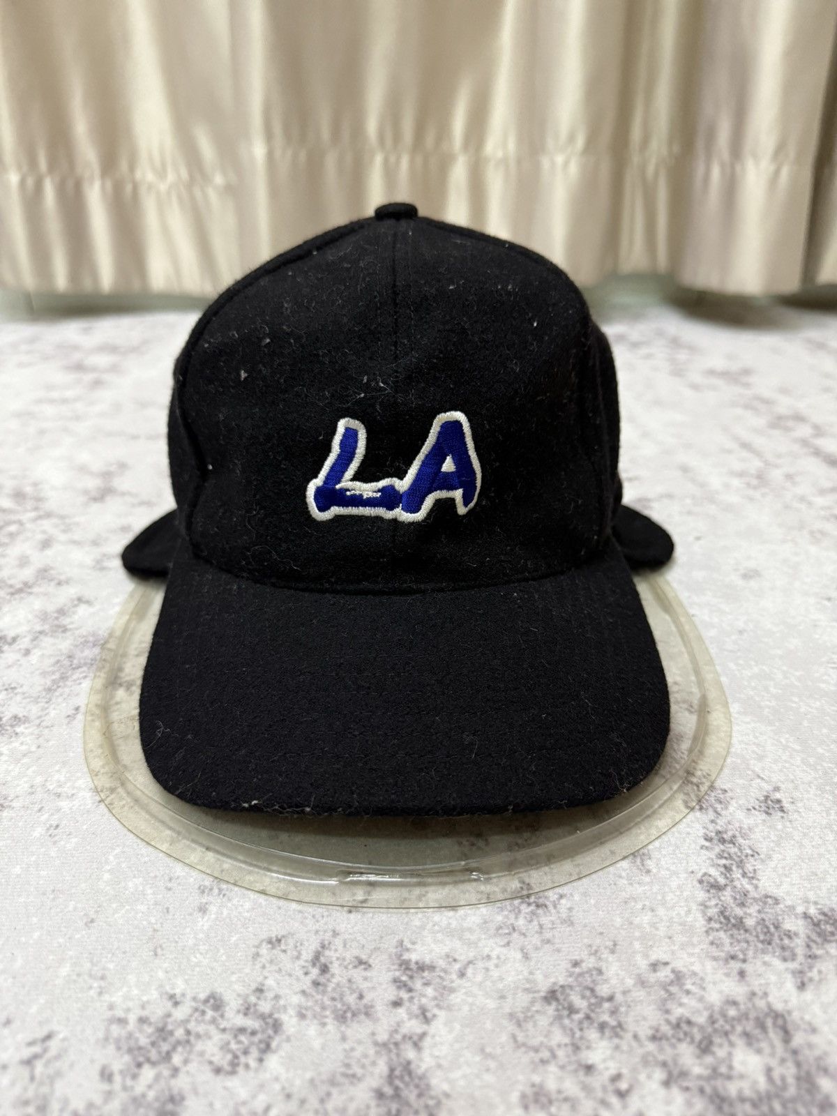 Japanese Brand Vintage LA Black Wool with earlaps Size ONE SIZE - 1 Thumbnail