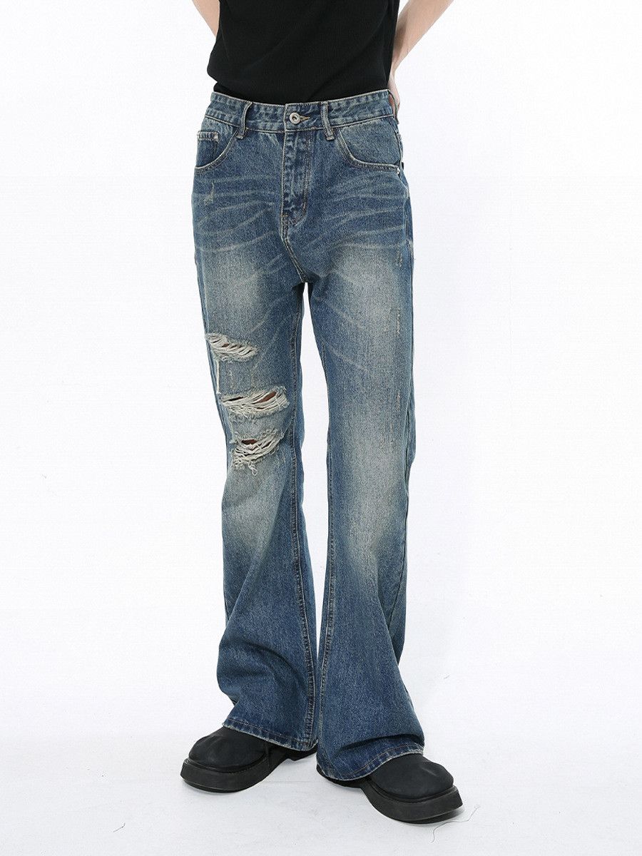 Vintage Men's American Retro Ripped Jeans Size US 32 / EU 48 - 2 Thumbnail