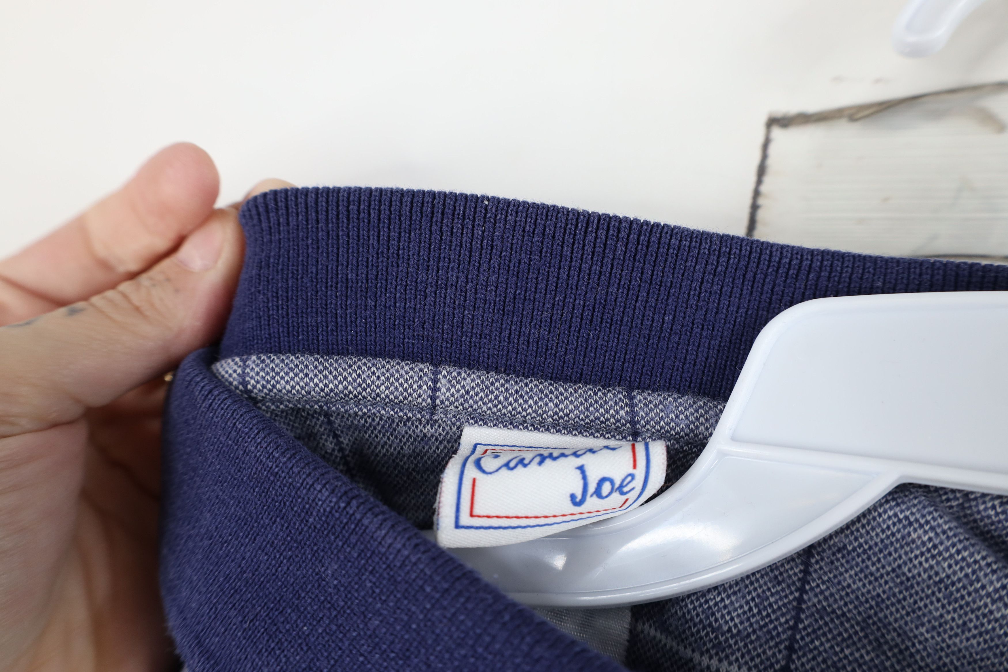 Vintage Vintage 90s Streetwear Knit Pullover Polo Shirt Blue Size US L / EU 52-54 / 3 - 10 Thumbnail