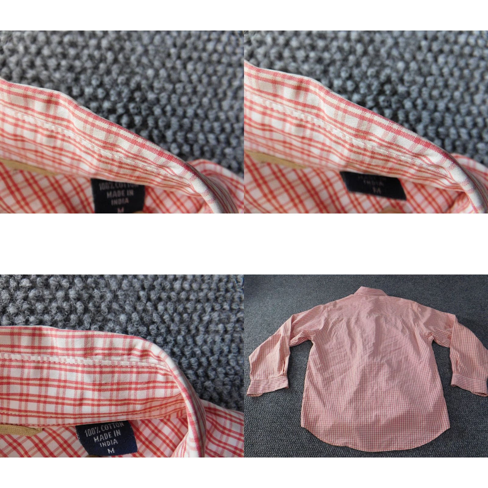 Izod IZOD Shirt Mens Medium Red Plaid Classic Retro Button-Up Long Sleeve Casual Size US M / EU 48-50 / 2 - 8 Thumbnail