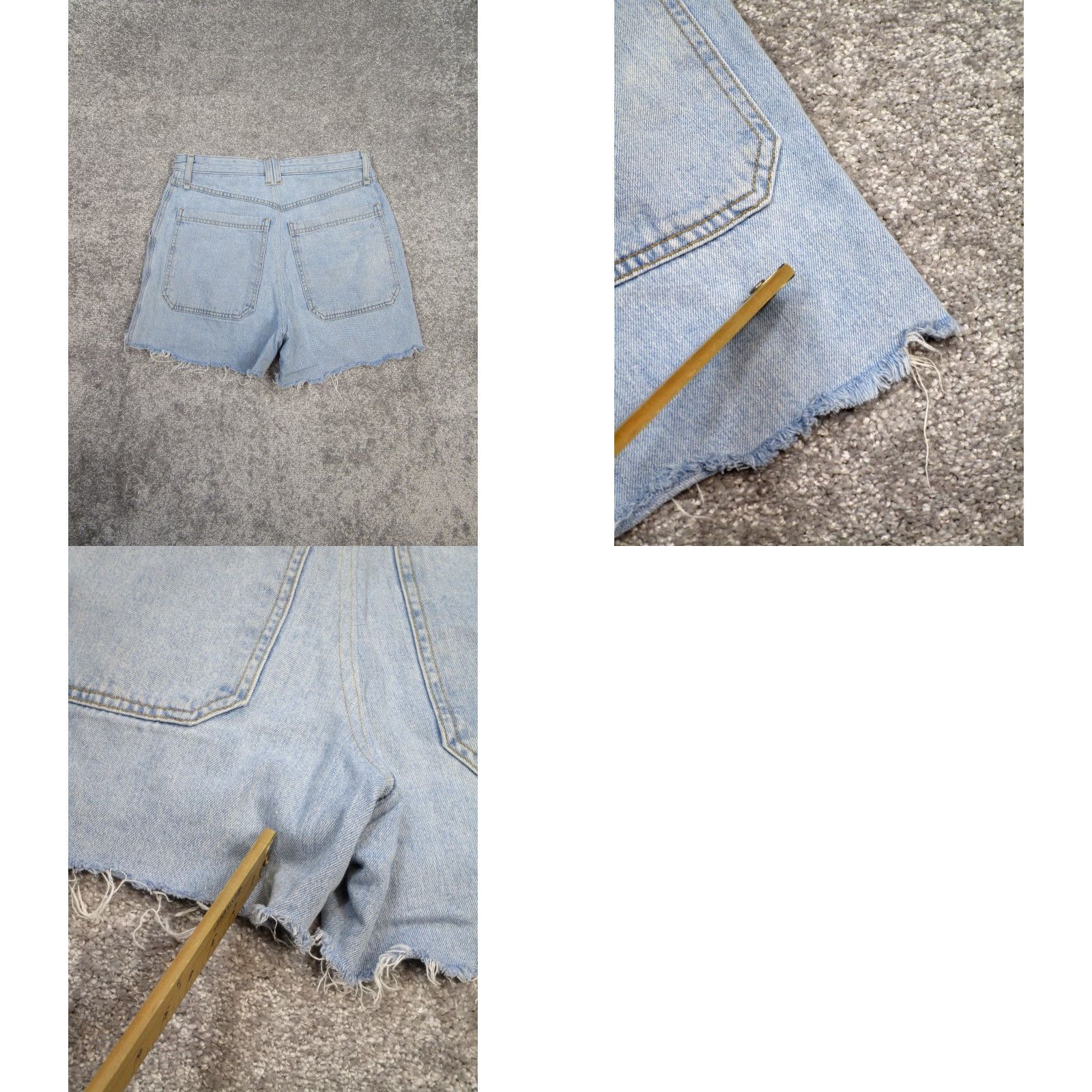 Rag & Bone Rag & Bone Shorts Womens 29 Light Wash Denim High Rise Cut Offs 3.5""} Size 29" - 9 Thumbnail