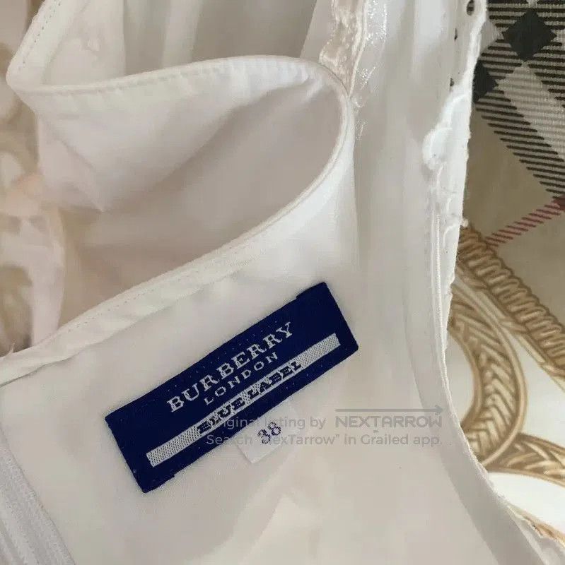 Burberry Burberry White Cotton Women's Dress. Size M / US 6-8 / IT 42-44 - 5 Thumbnail