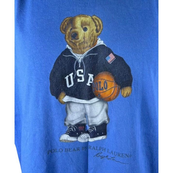 Polo Ralph Lauren × U.S. Polo Assn. Polo Bear Laugh Lauren Vintage Polo Bear 90sT-shirt Size US L / EU 52-54 / 3 - 5 Thumbnail