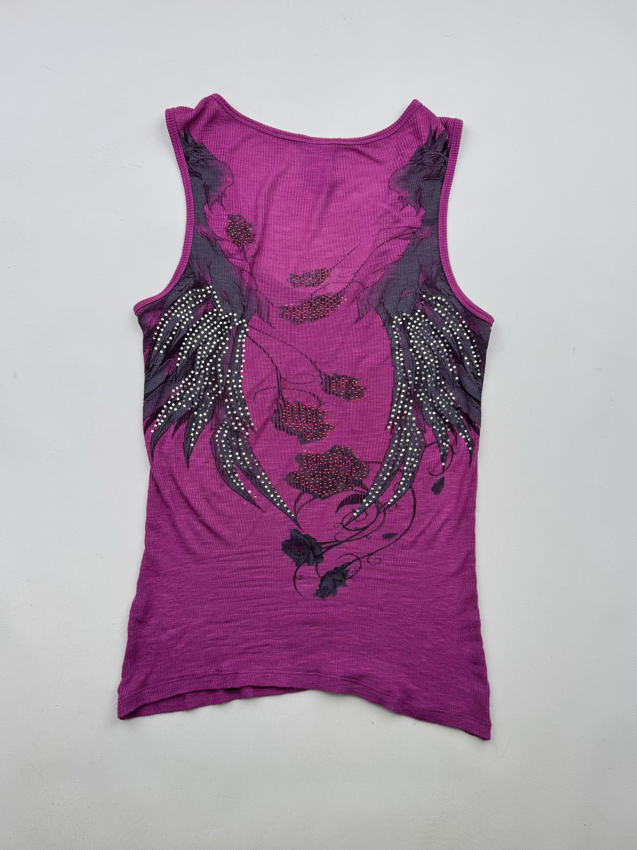 Japanese Brand 90's Printed Tank Top B73(V131)E2 Size M / US 6-8 / IT 42-44 - 4 Thumbnail